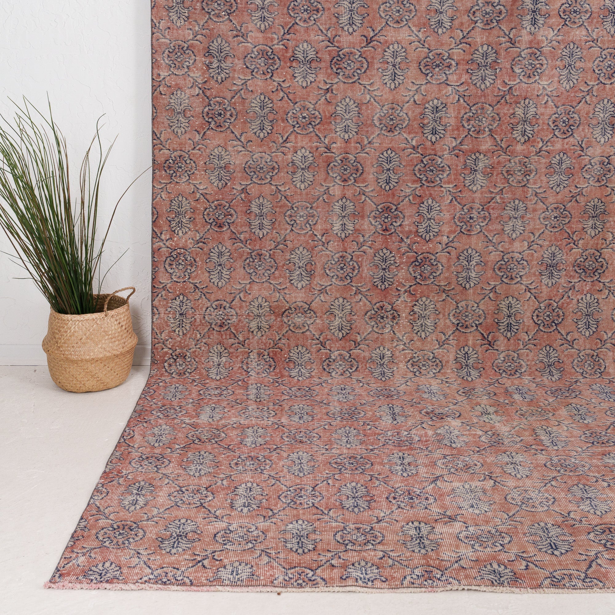 Red and Pink Area Wool Rug
