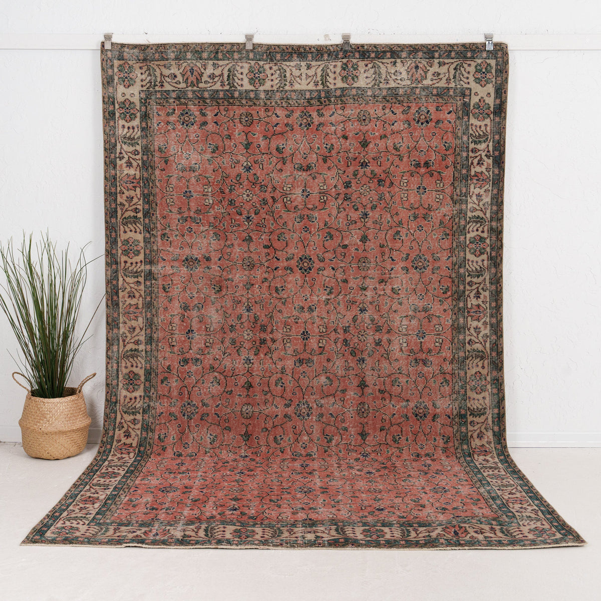 Large Beige Antique Rug