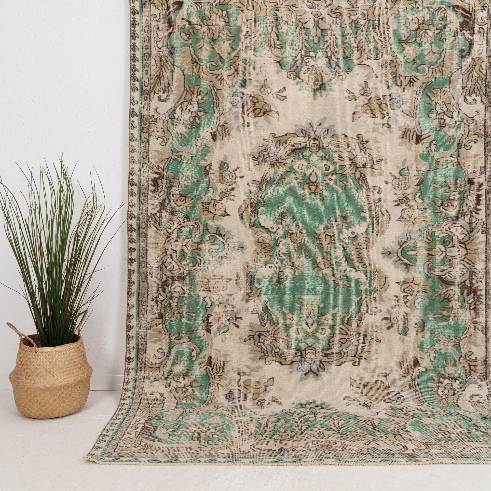 Medium Green Antique Rug