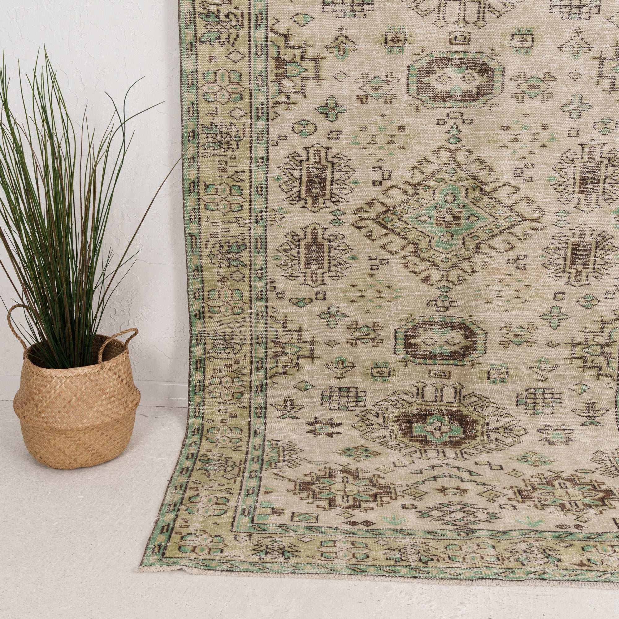 Medium Green Antique Rug