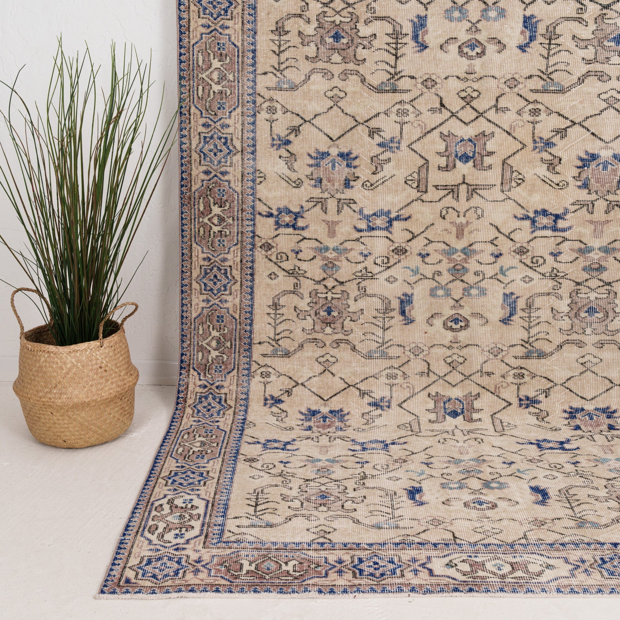 Large Blue Antique Rug