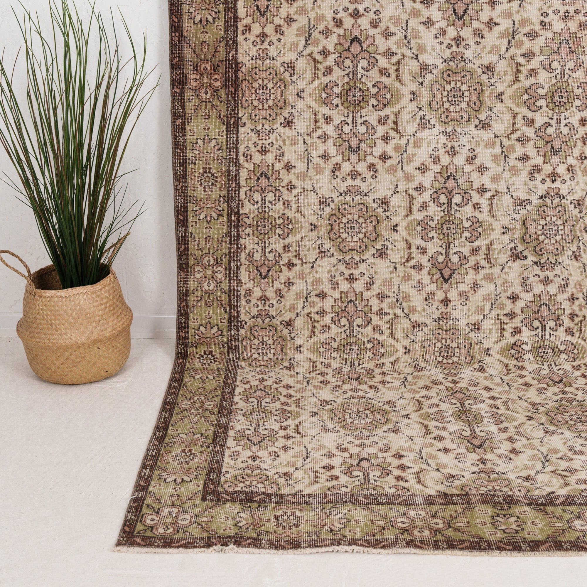 Large Brown Antique Rug