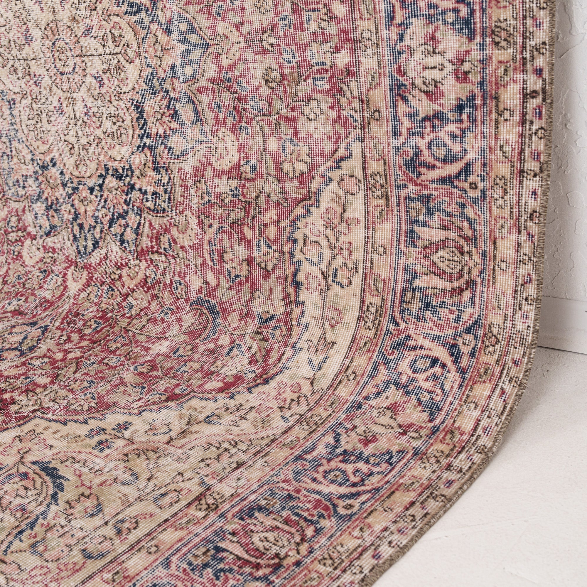 Red and Blue Area Wool Rug