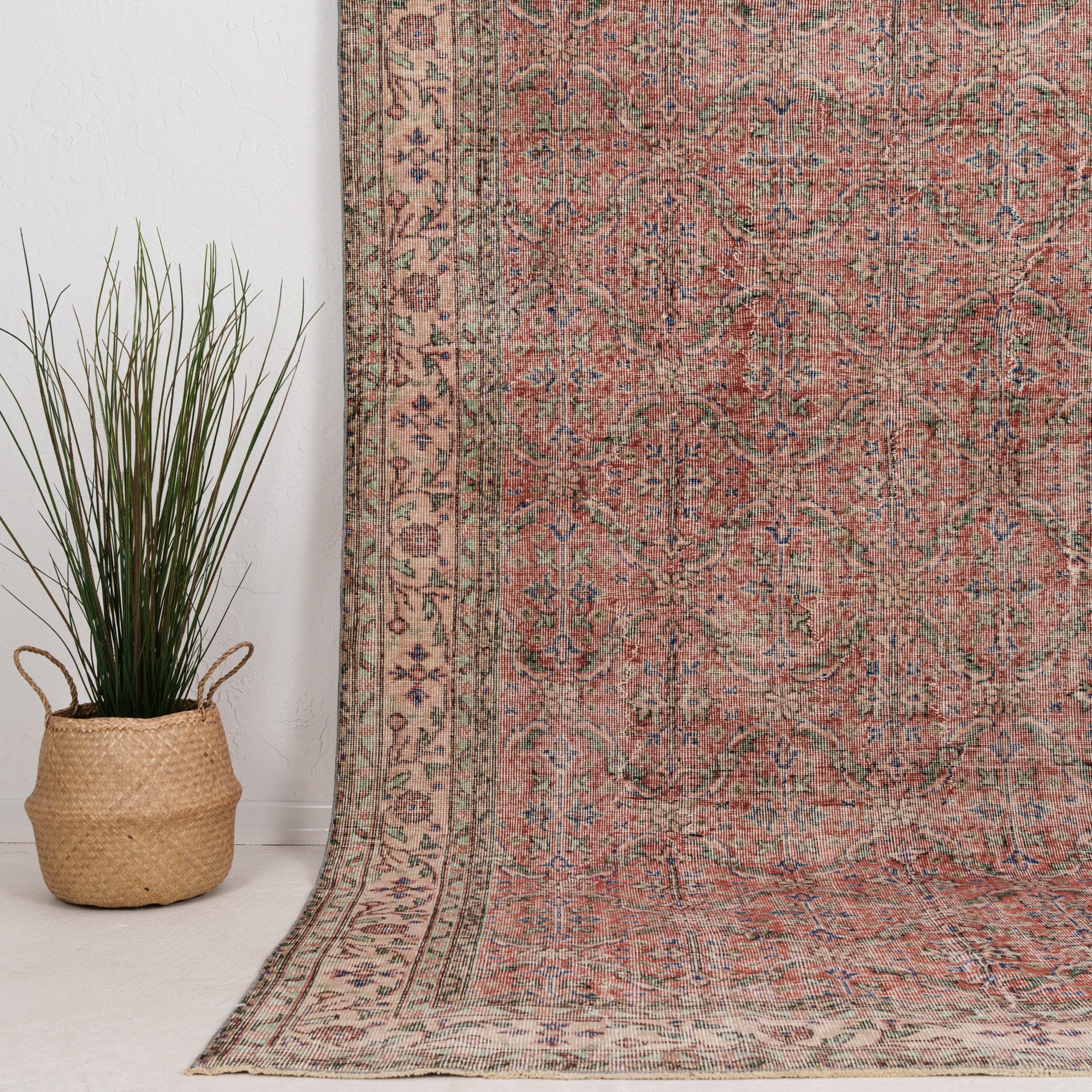 Large Green Antique Rug