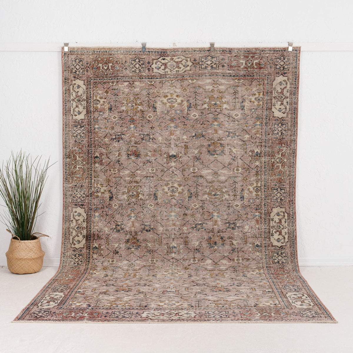 Large Beige Antique Rug