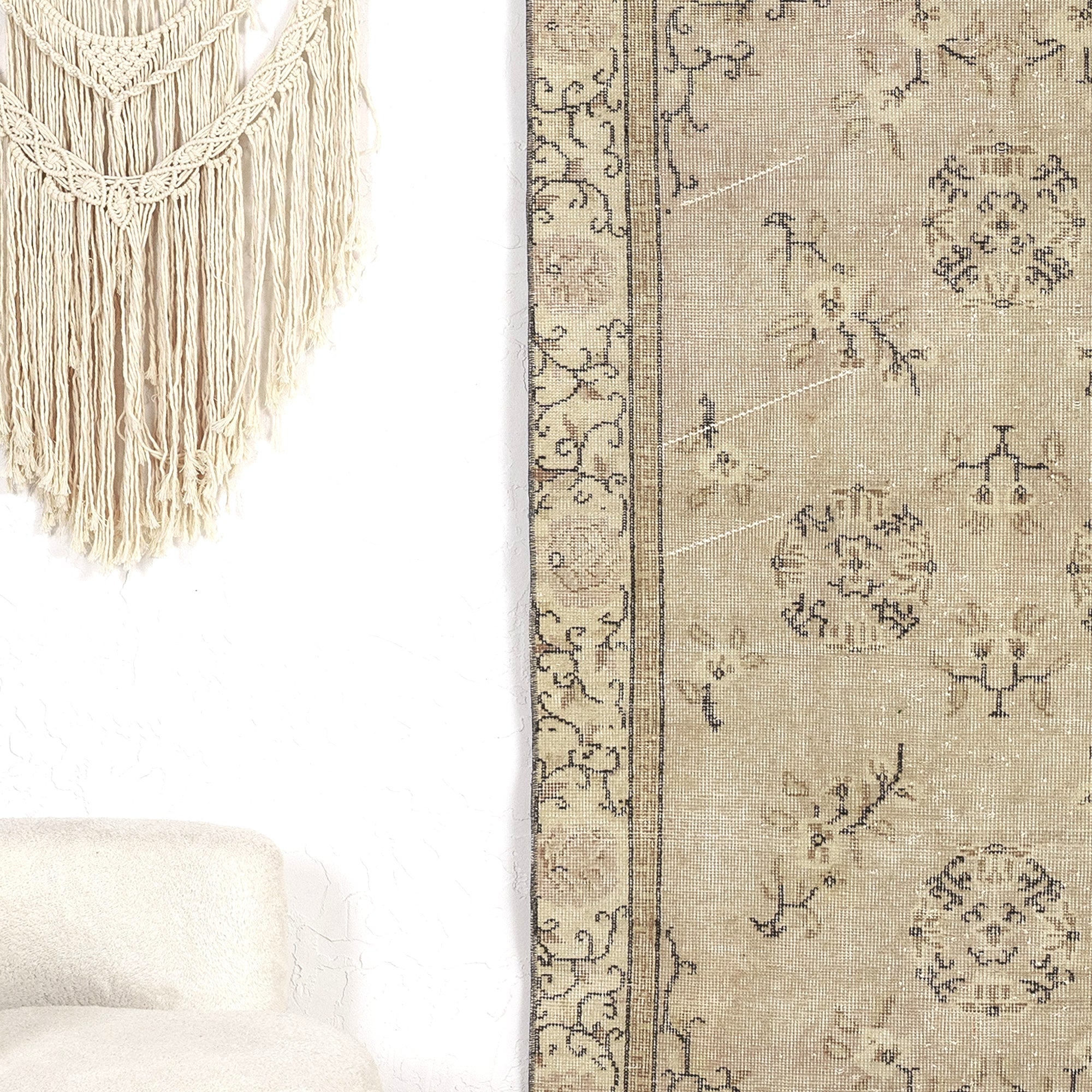Chessa - Turkish Rug, Vintage Charm for Modern Spaces