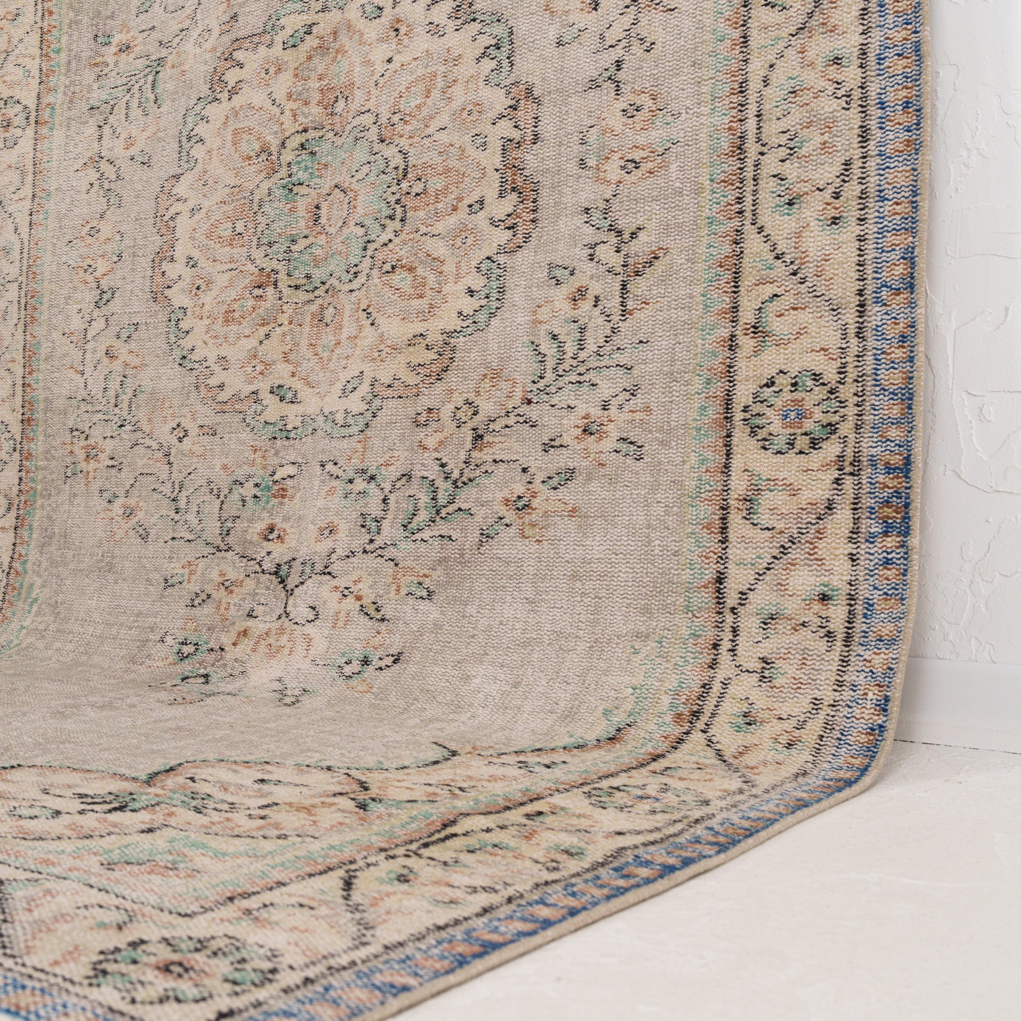 Beige and Brown Area Wool Rug