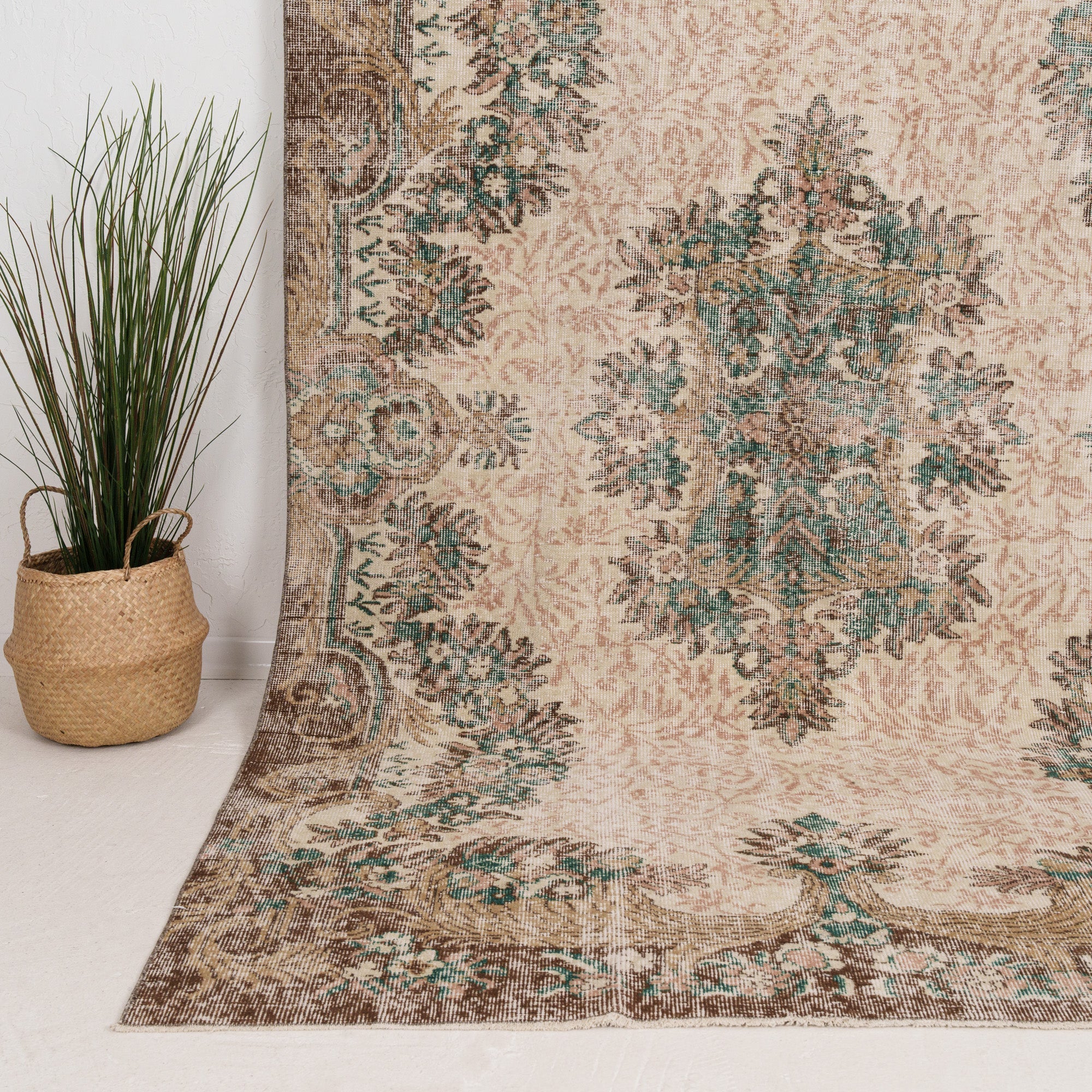 Large Brown Antique Rug