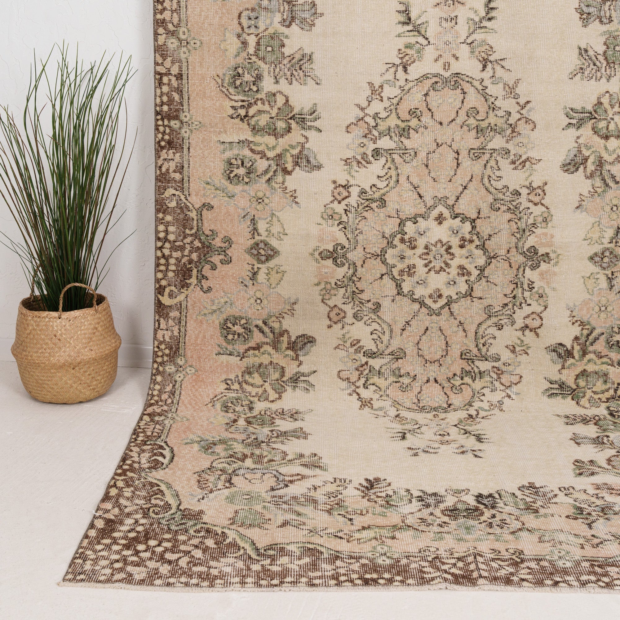 Large Brown Antique Rug