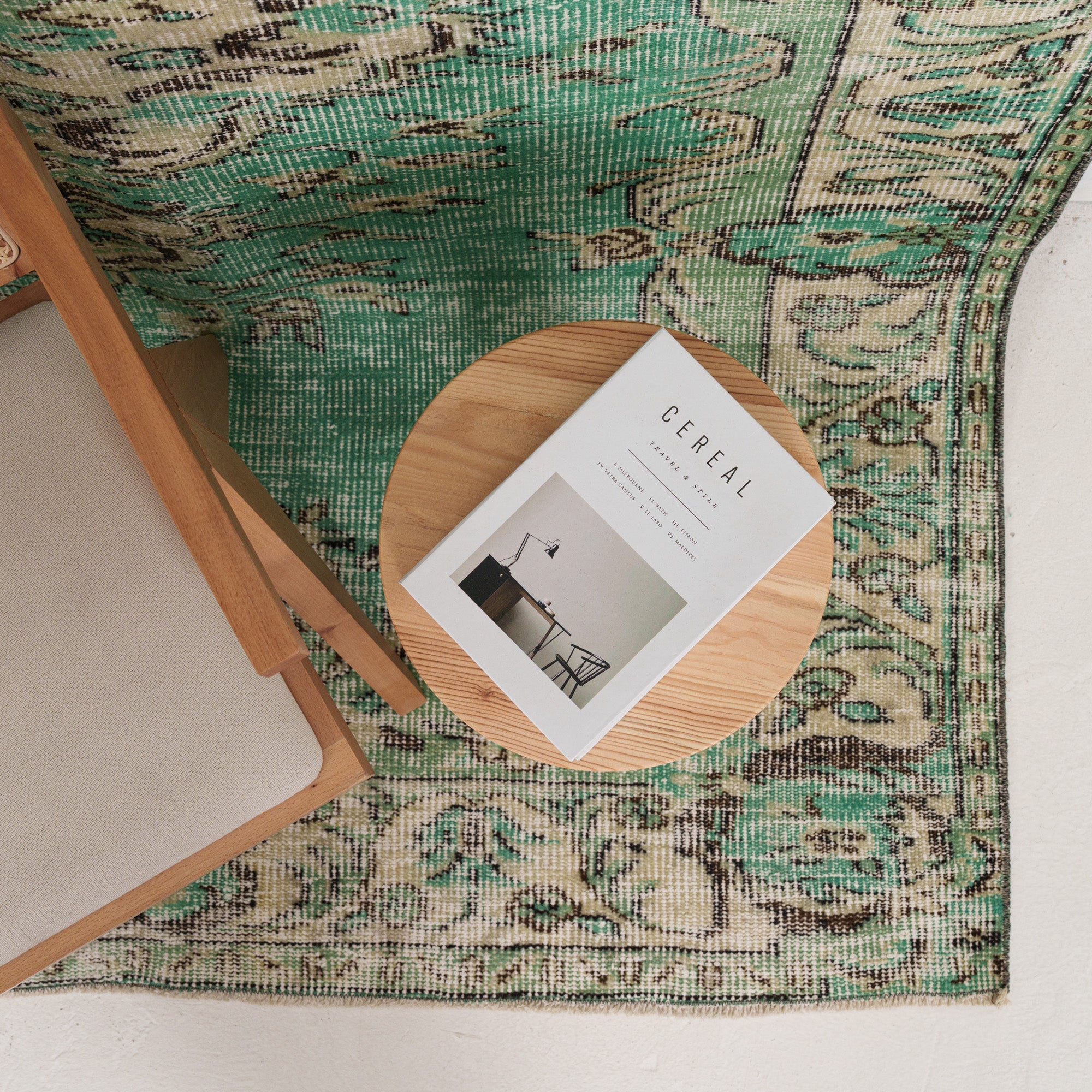 6x9 Green Turkish Rug
