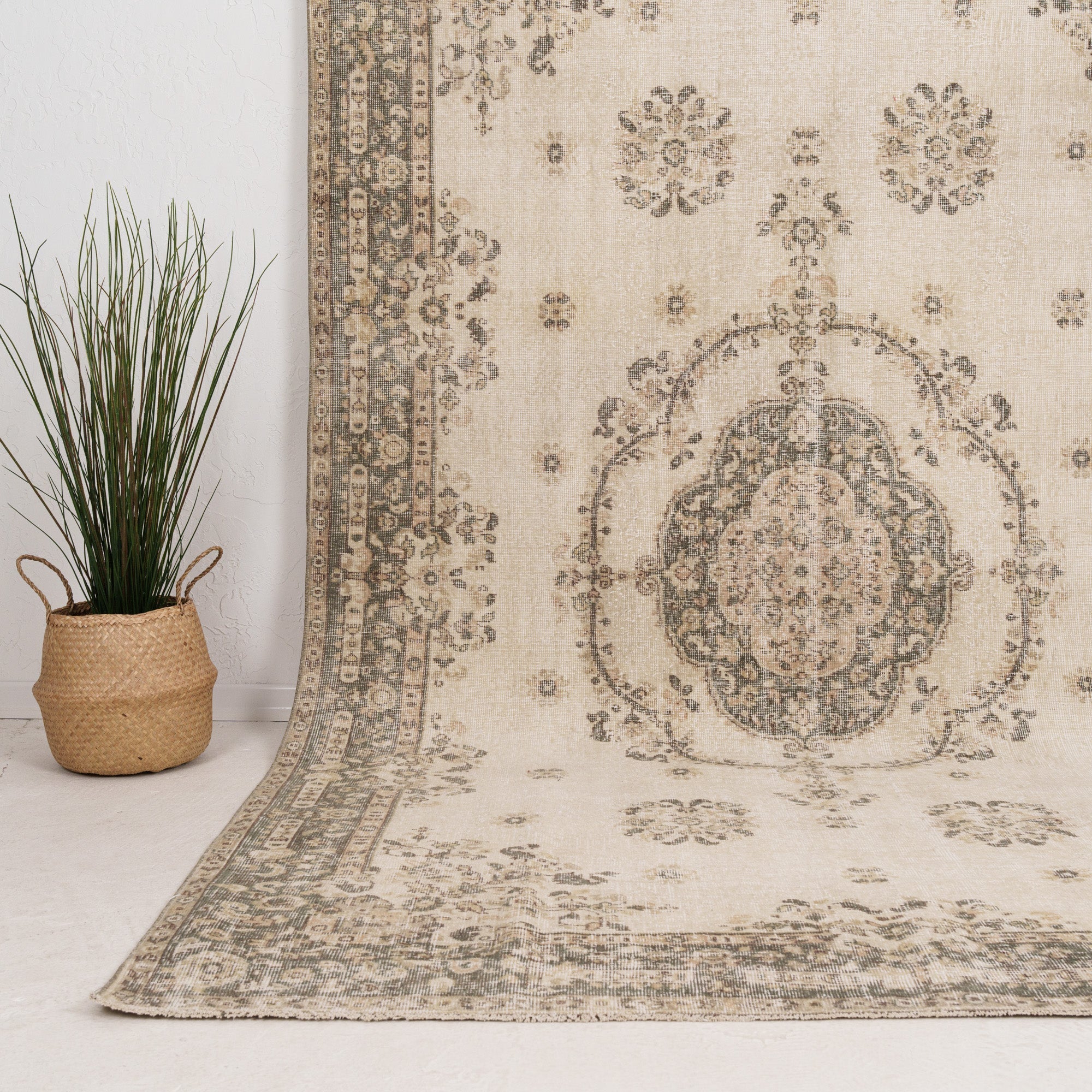 Large Green Antique Rug