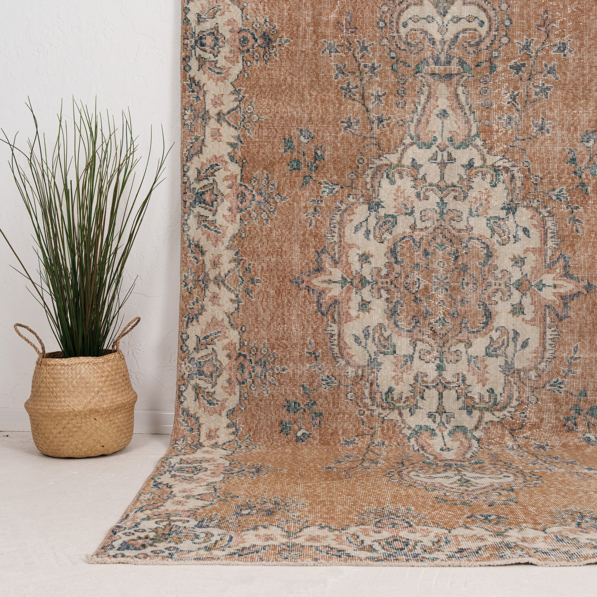 Large Beige Antique Rug
