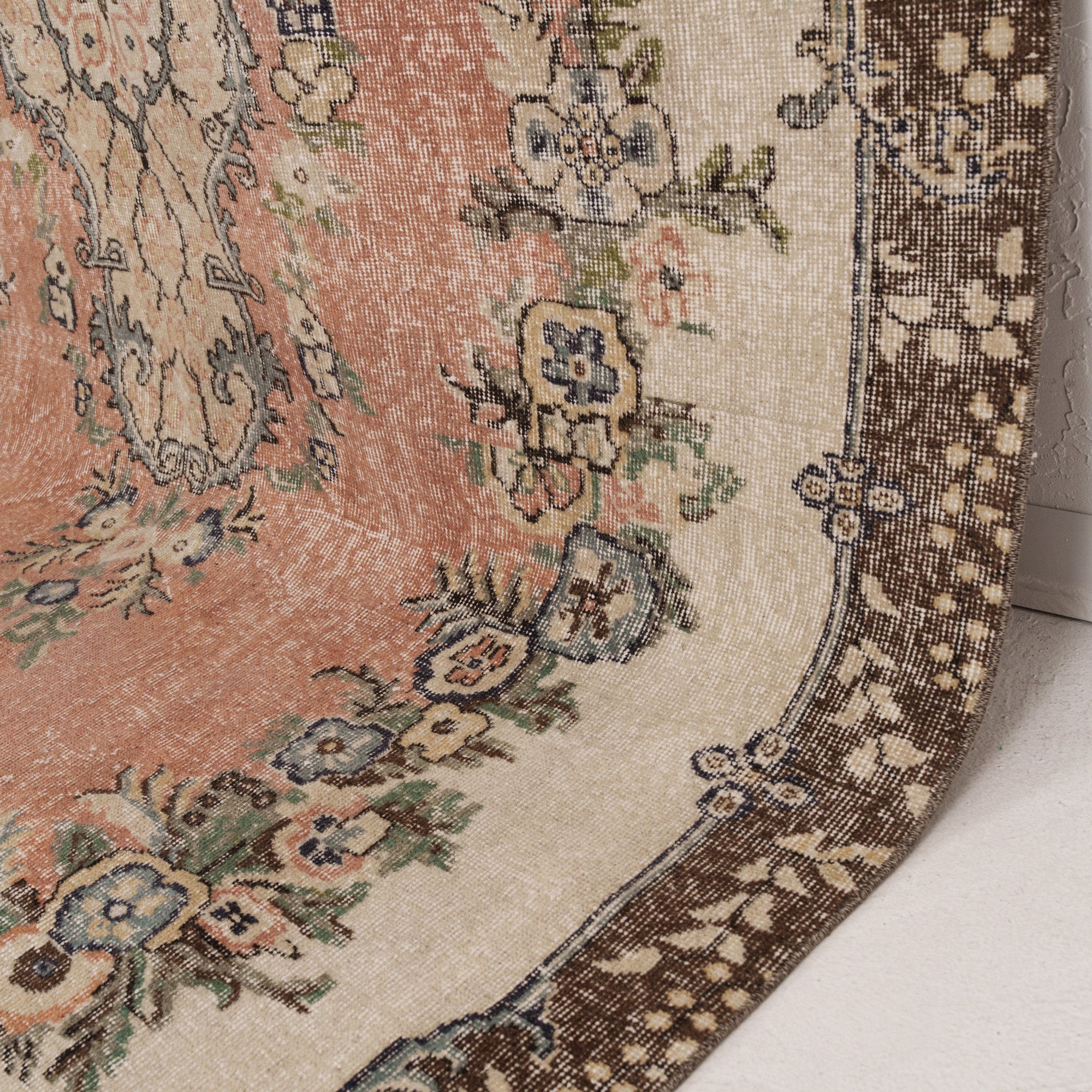 Red and Brown Area Wool Rug