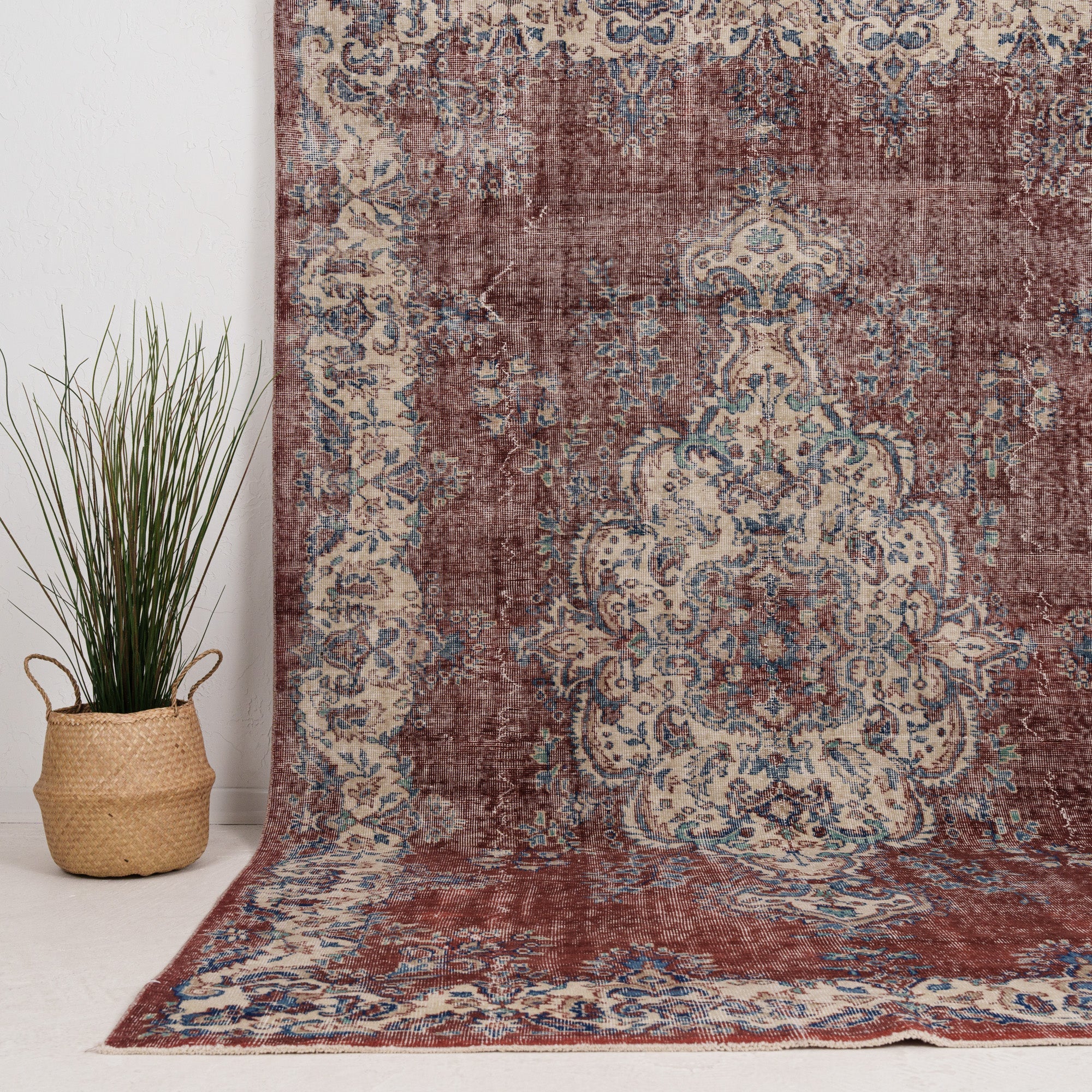 Large Beige Antique Rug