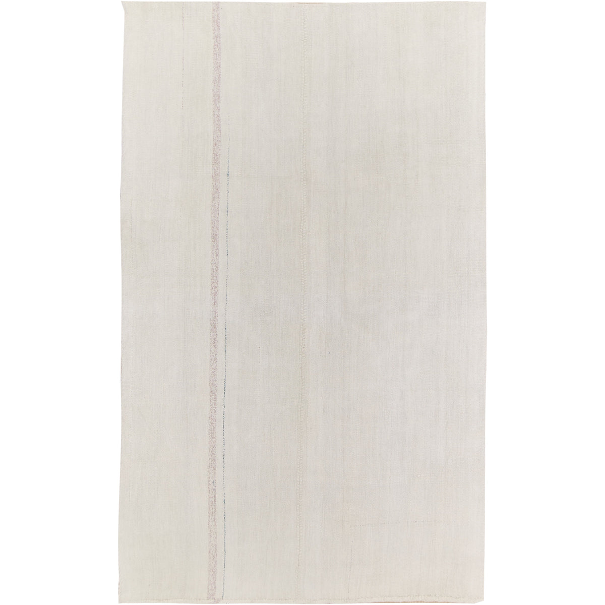 Zawadi: A Pristine White Vintage Turkish Hemp Kilim Rug | Kuden Rugs