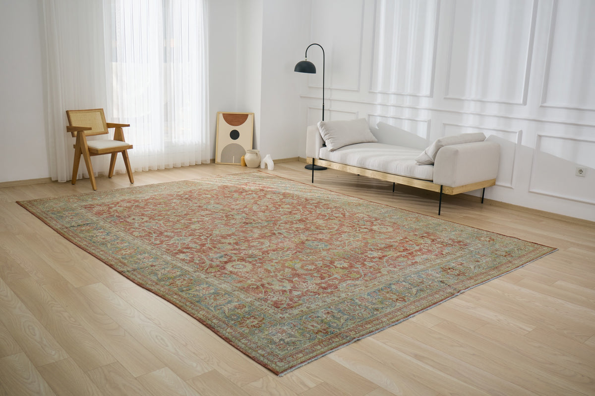 Zilpha - Red Allover Pattern Sophistication | Kuden Rugs