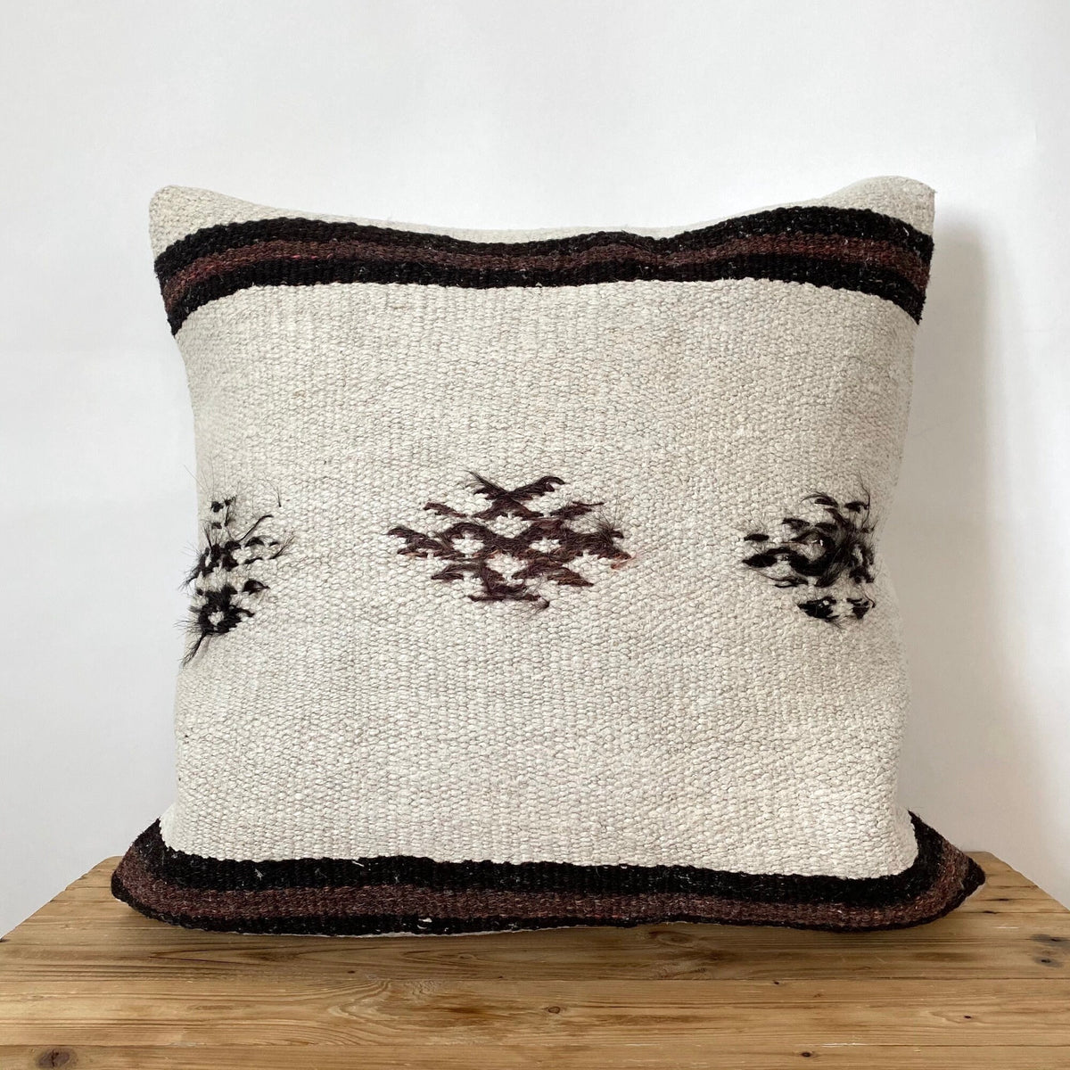 Tawny - White Hemp Pillow Cover