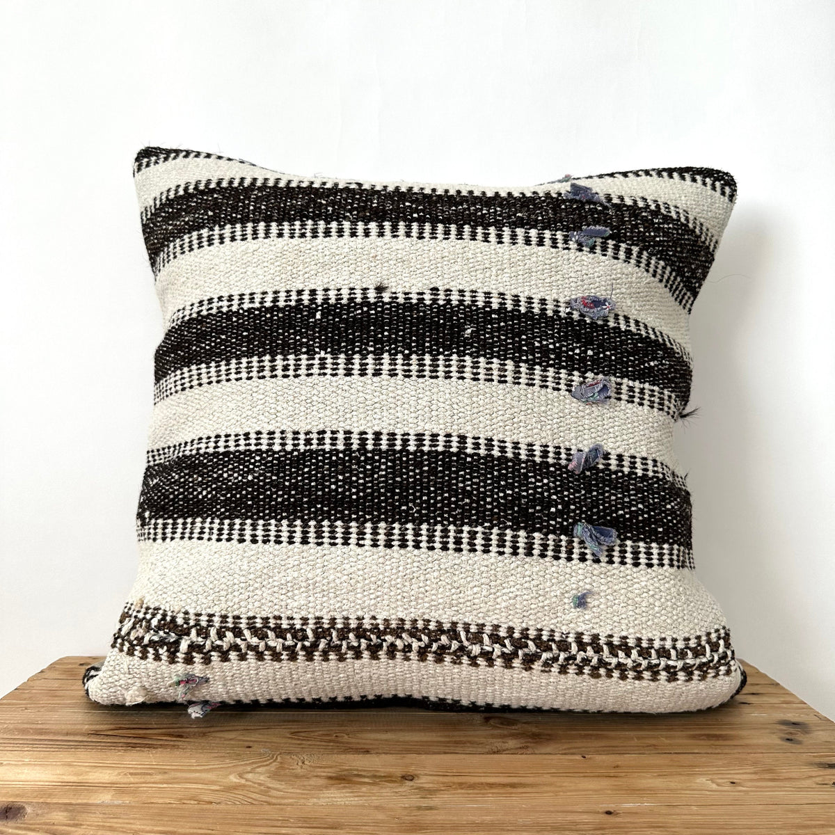 Thayna - White Hemp Pillow Cover