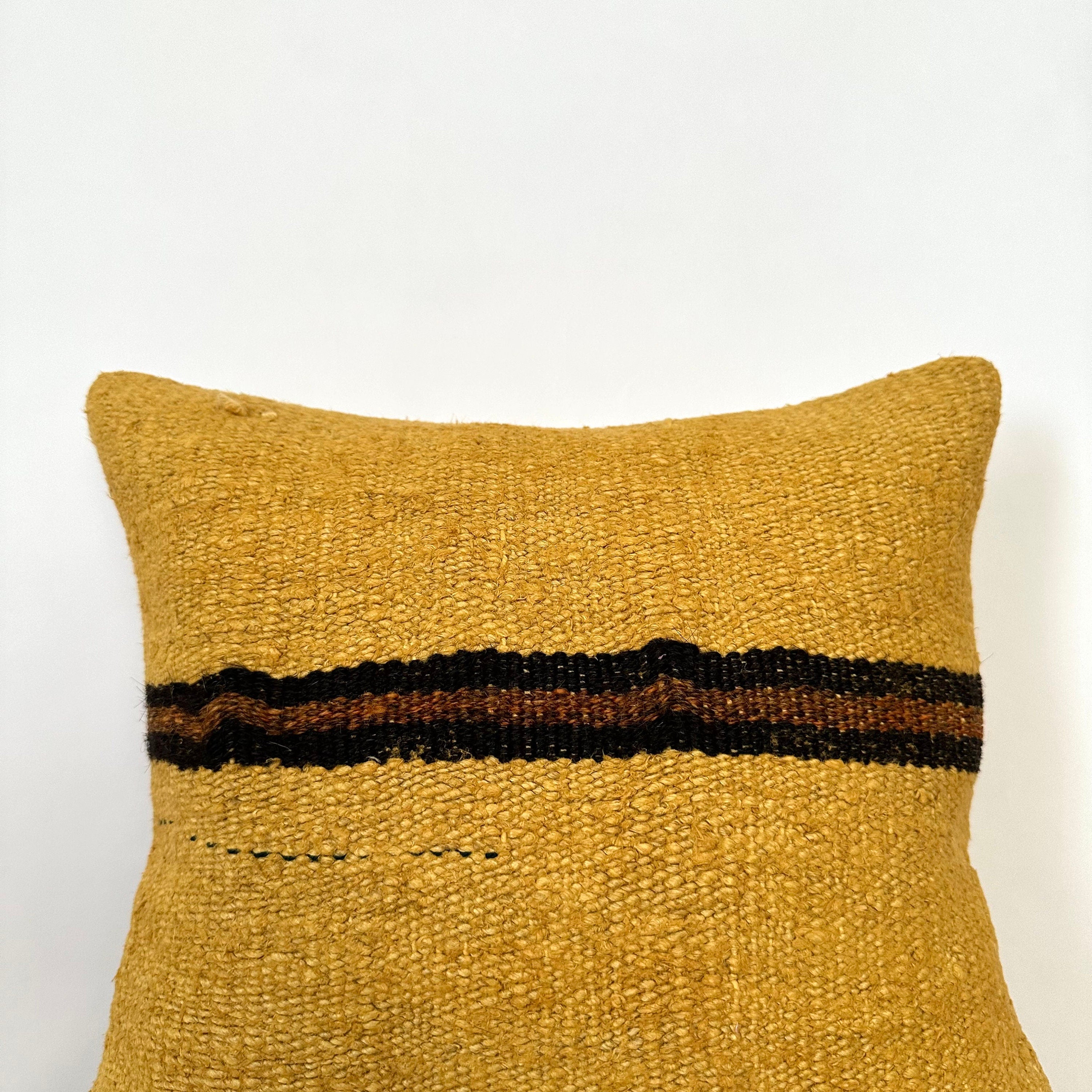 Yazmina - Yellow Hemp Pillow Cover