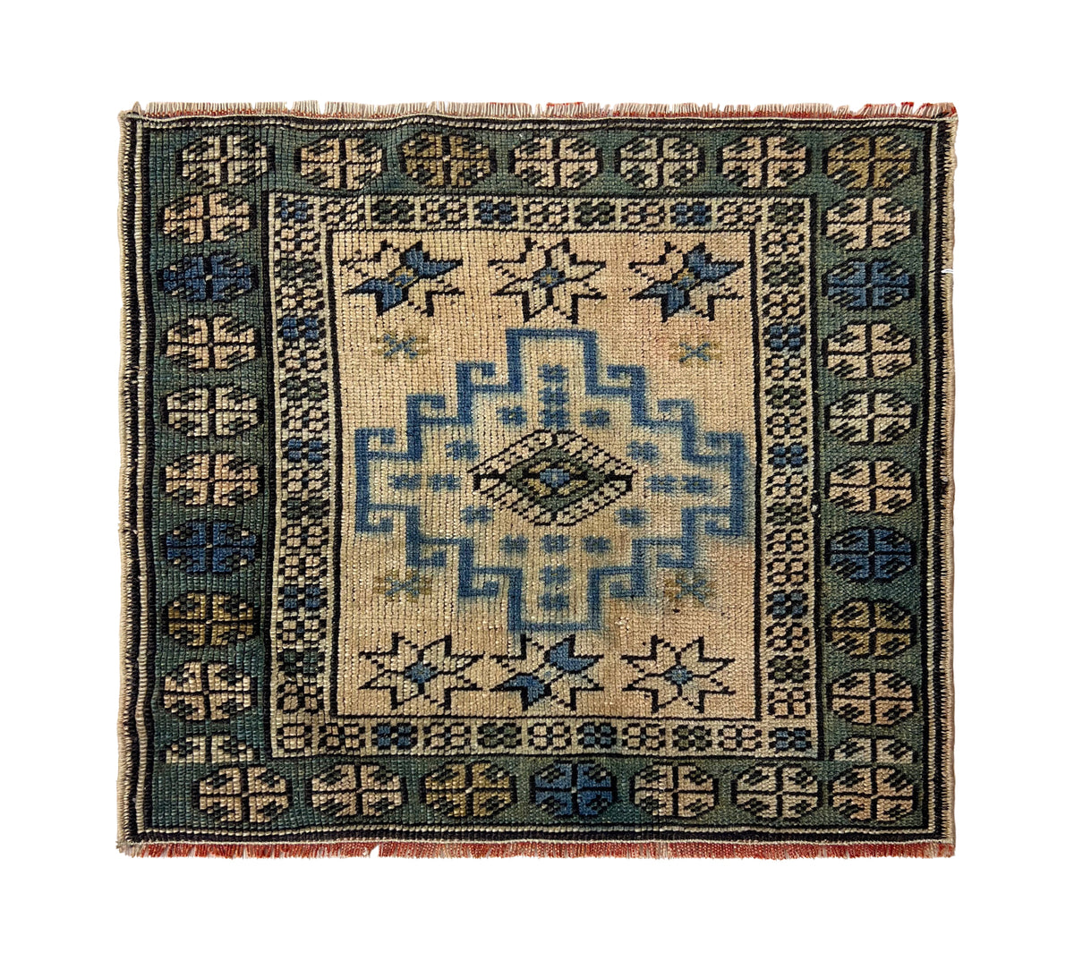 Kiplin - Vintage Mini Beige Area Rug - kudenrugs