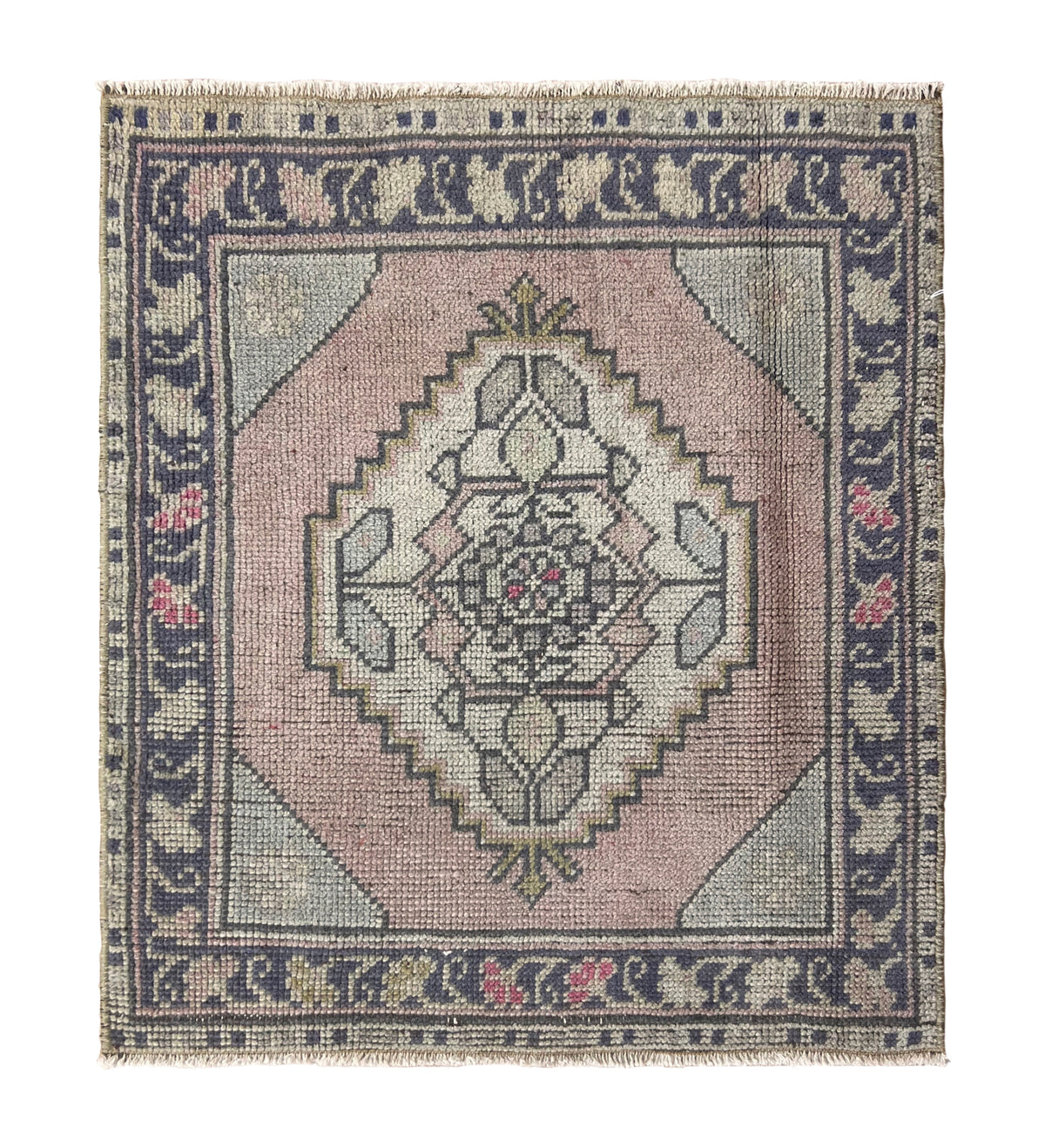 Patreice - Vintage Mini Pink Area Rug - kudenrugs