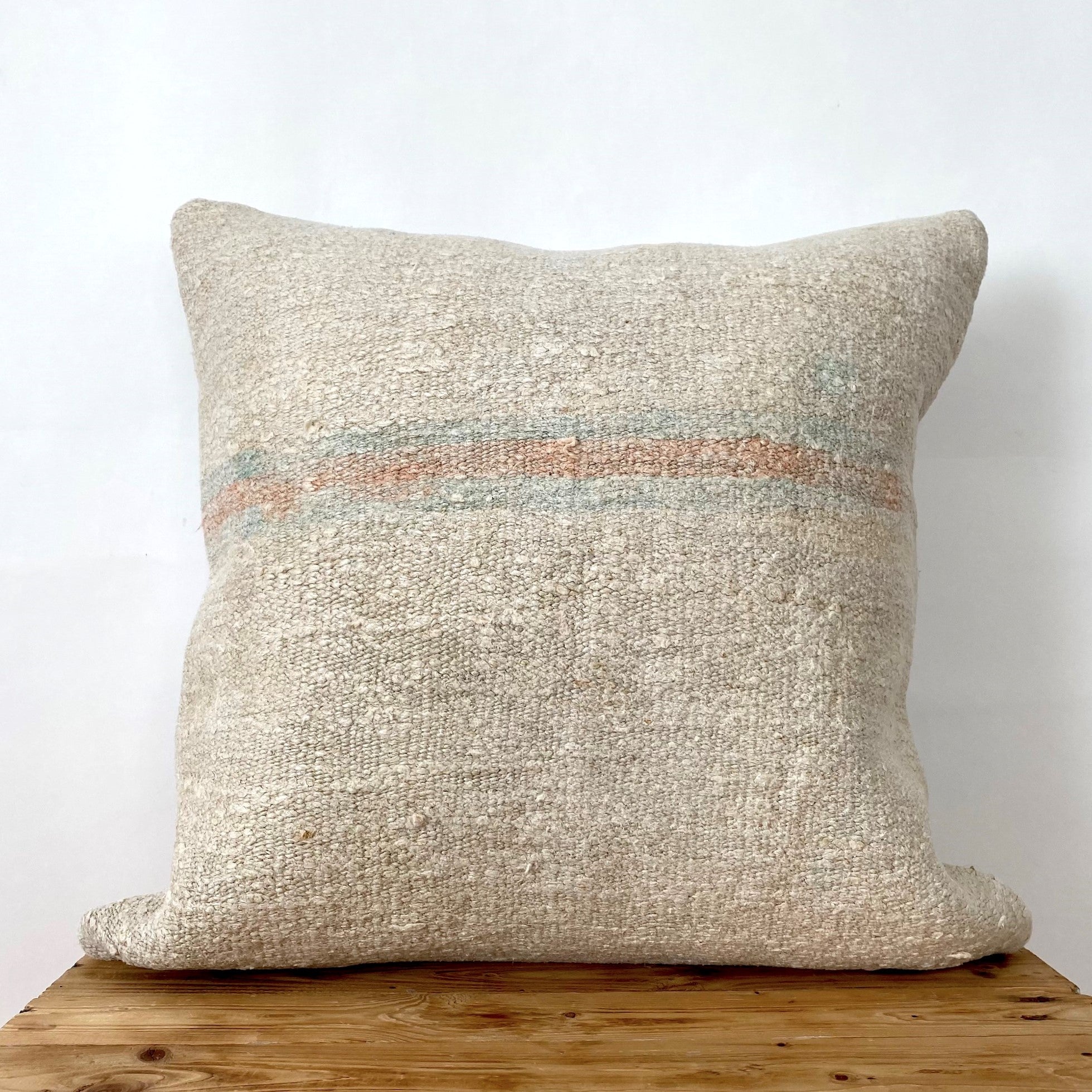 Beatah - Beige Hemp Pillow Cover - kudenrugs