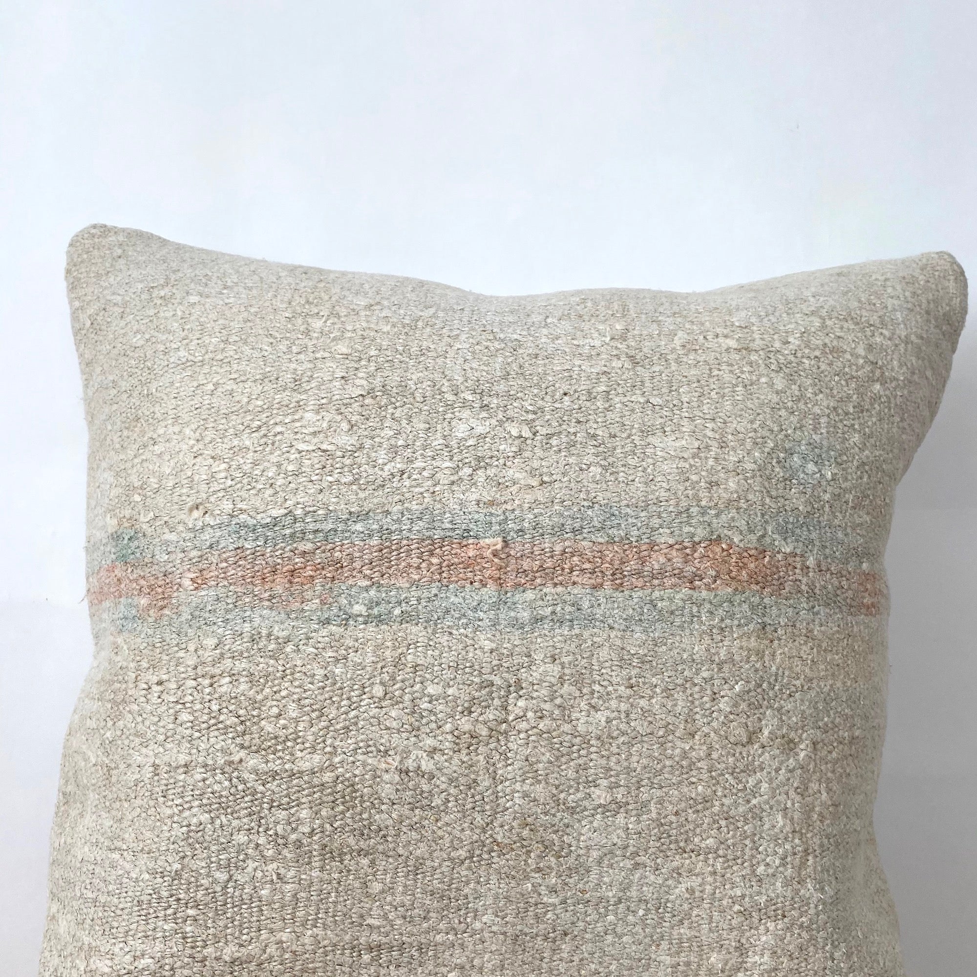 Beatah - Beige Hemp Pillow Cover - kudenrugs