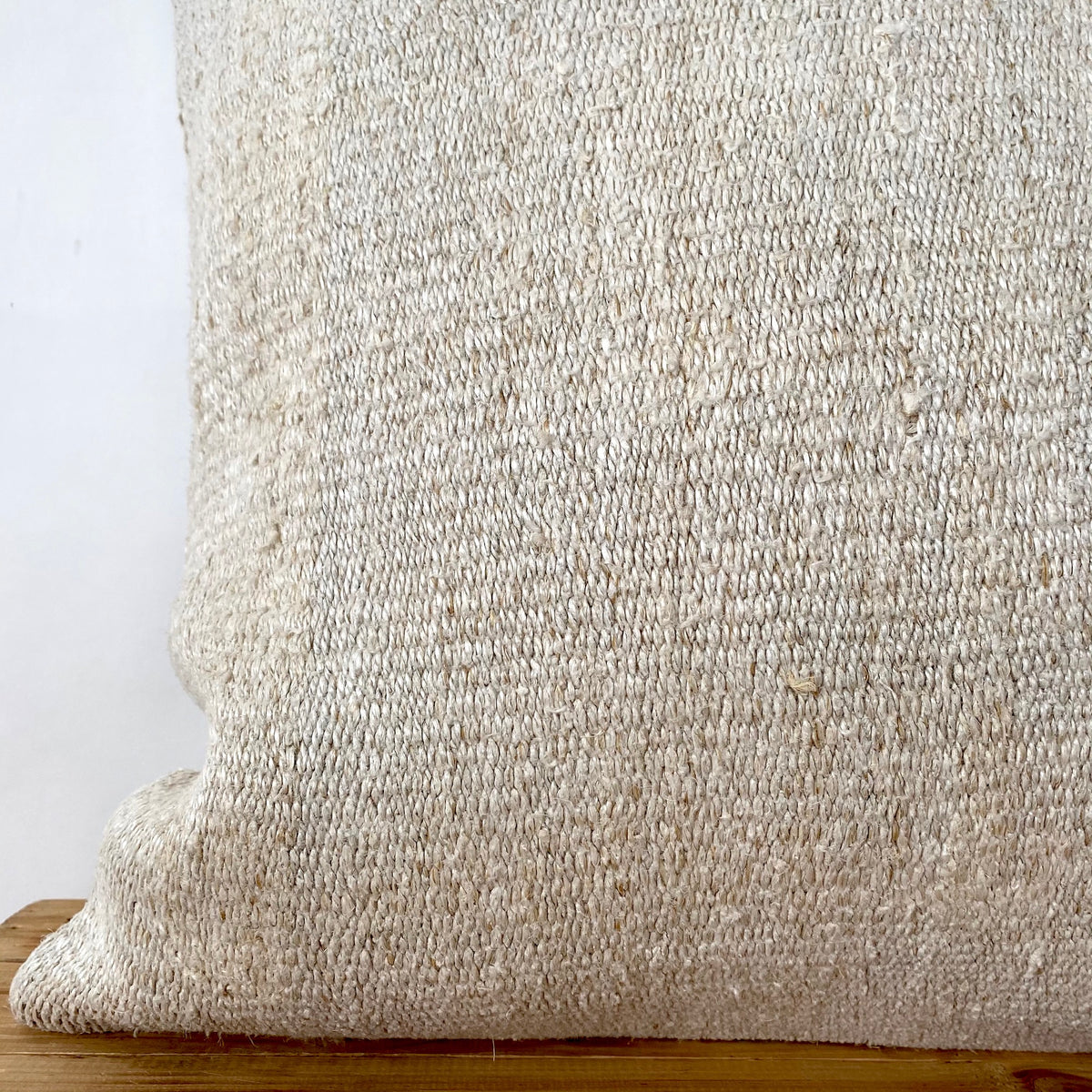Bijoux - Beige Hemp Pillow Cover - kudenrugs