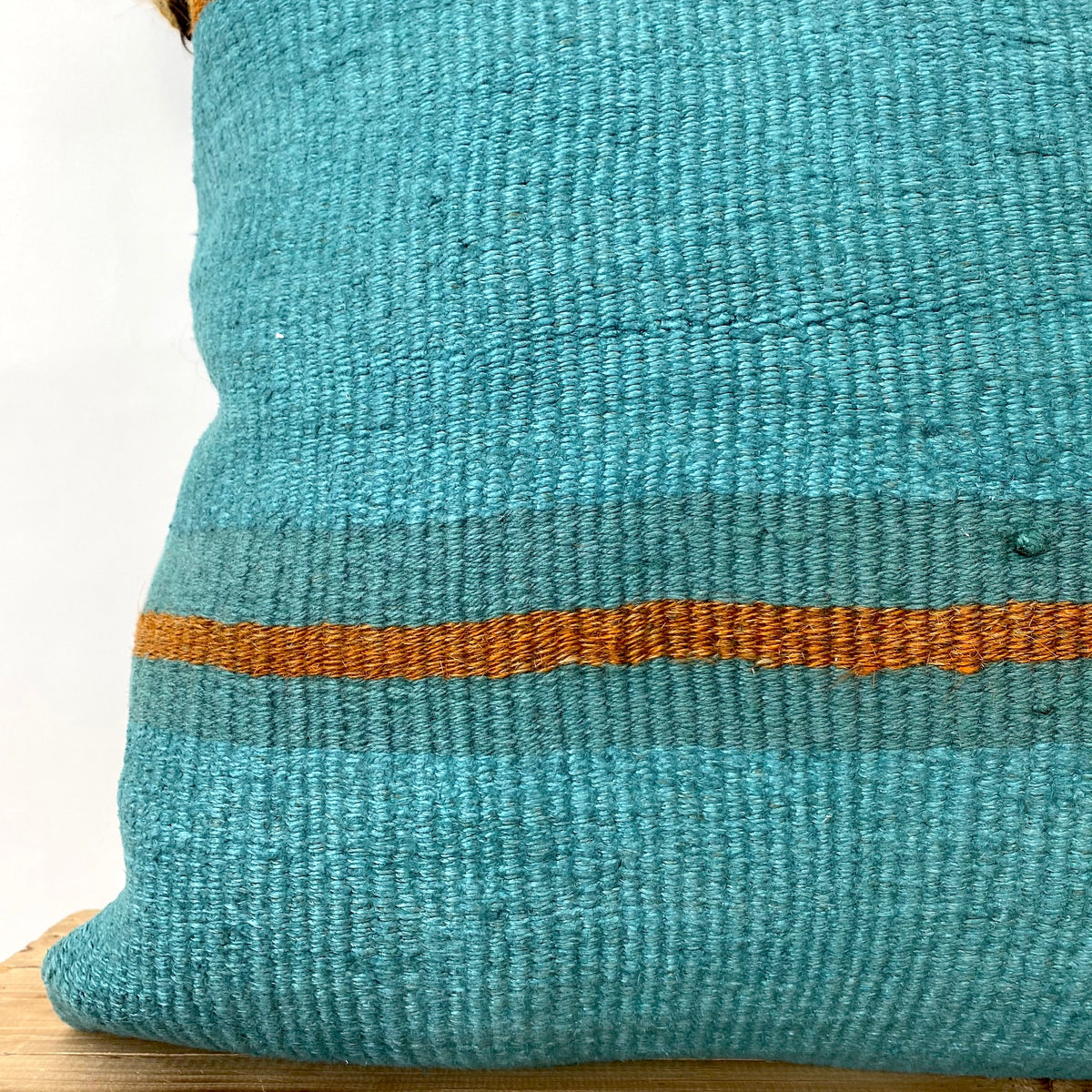 Chloris - Turquoise Hemp Pillow Cover - kudenrugs