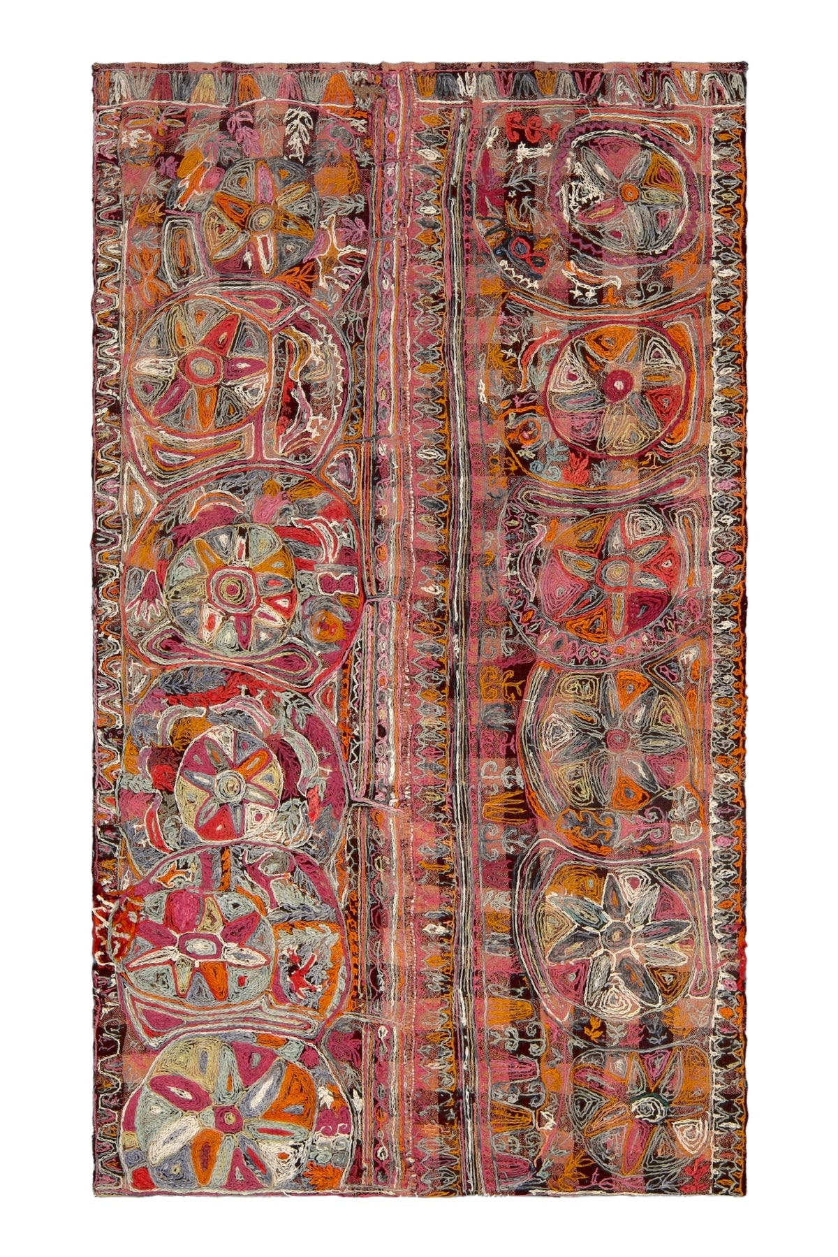 Treva - Multi Color Turkish Kilim Rug - kudenrugs