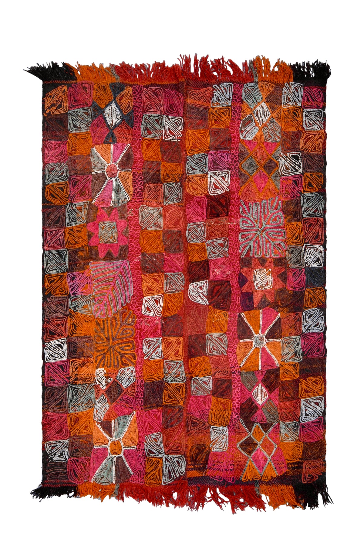 Ulrike - Multi Color Turkish Kilim Rug - kudenrugs