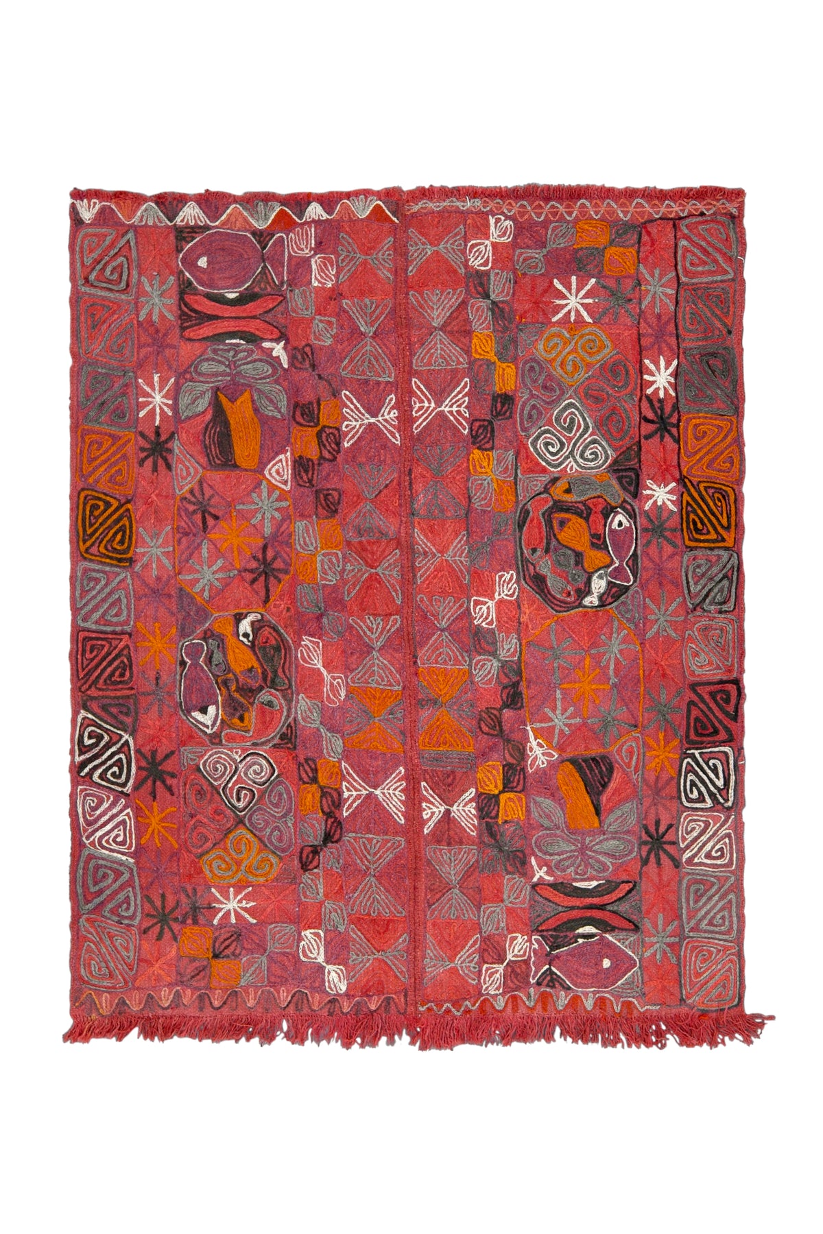 Unnati - Multi Color Turkish Kilim Rug - kudenrugs