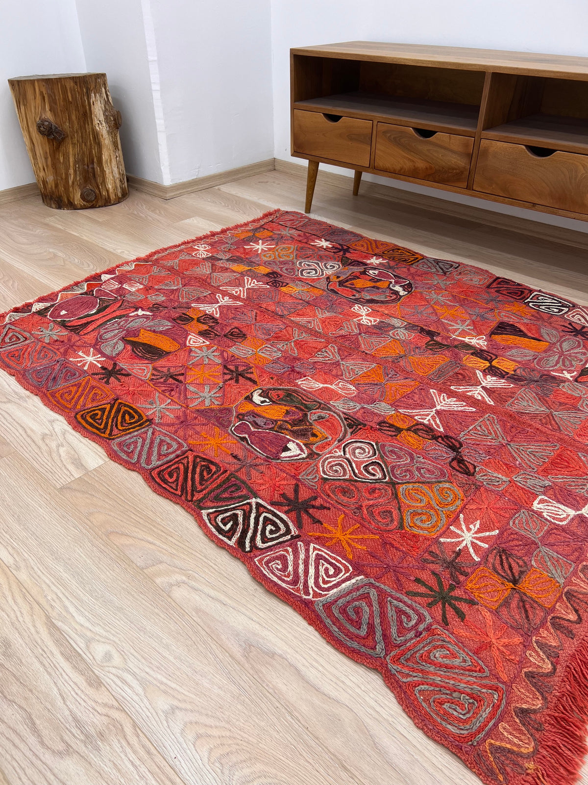 Unnati - Multi Color Turkish Kilim Rug - kudenrugs