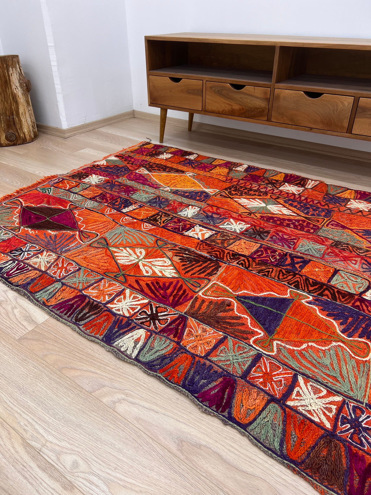 Urvasi - Multi Color Turkish Kilim Rug - kudenrugs