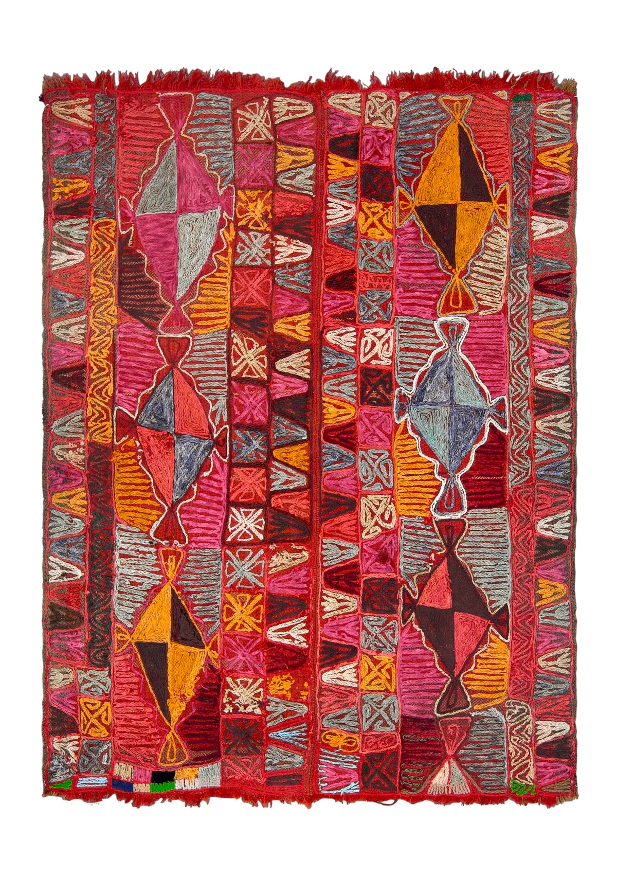 Ushria - Multi Color Turkish Kilim Rug - kudenrugs