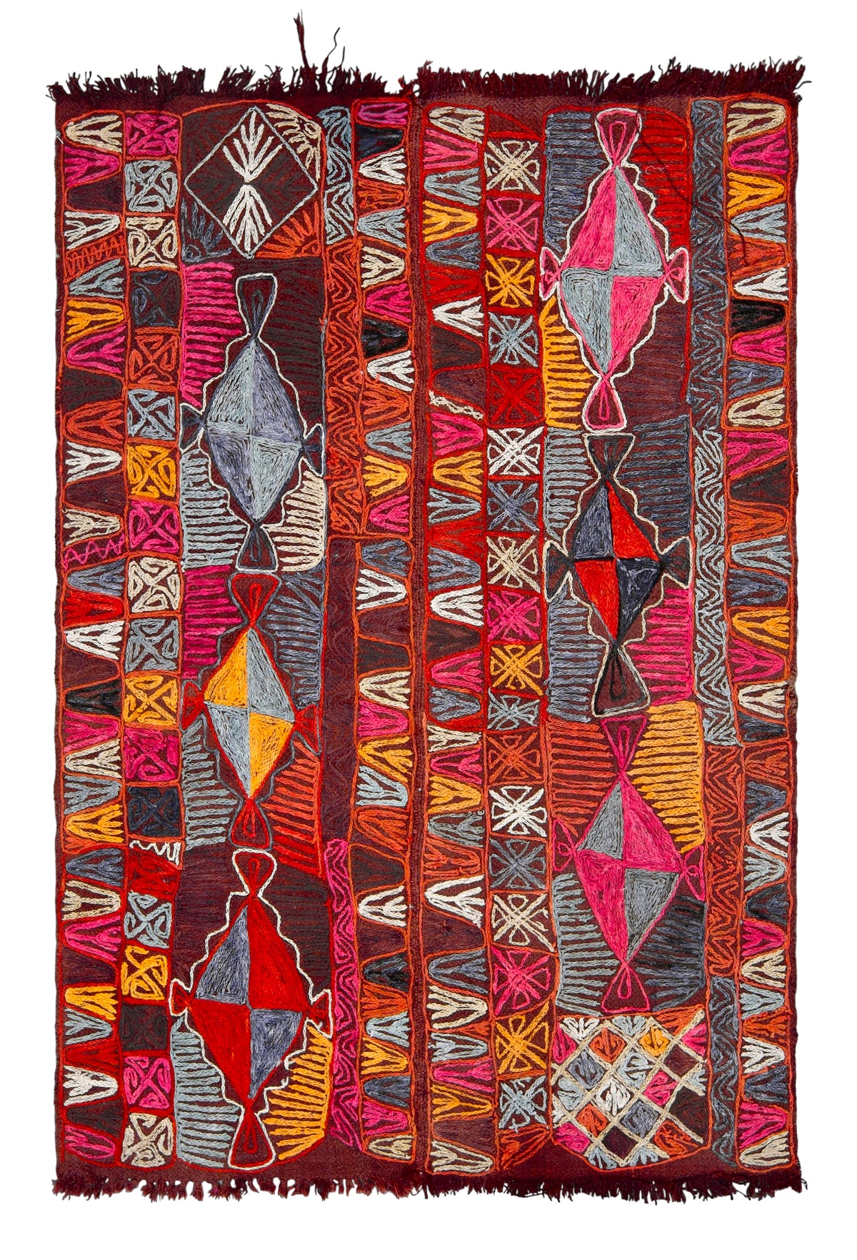 Ainsly - Multi Color Turkish Kilim Rug - kudenrugs