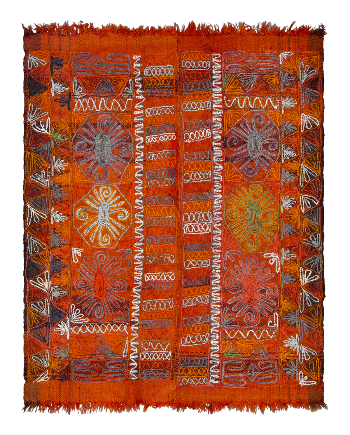 Akilah - Multi Color Turkish Kilim Rug - kudenrugs