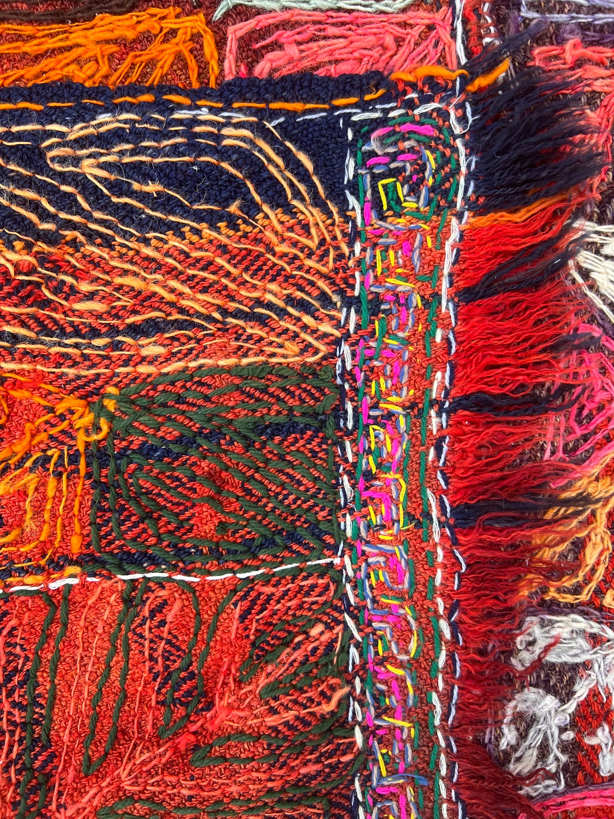 Akosua - Multi Color Turkish Kilim Rug - kudenrugs