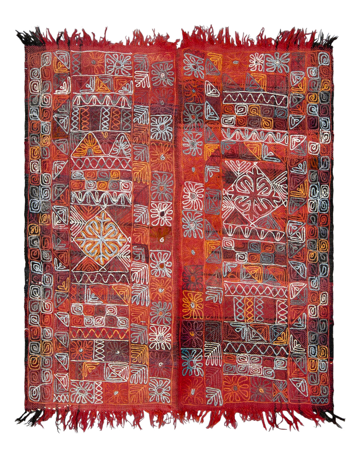 Allethea - Multi Color Turkish Kilim Rug - kudenrugs