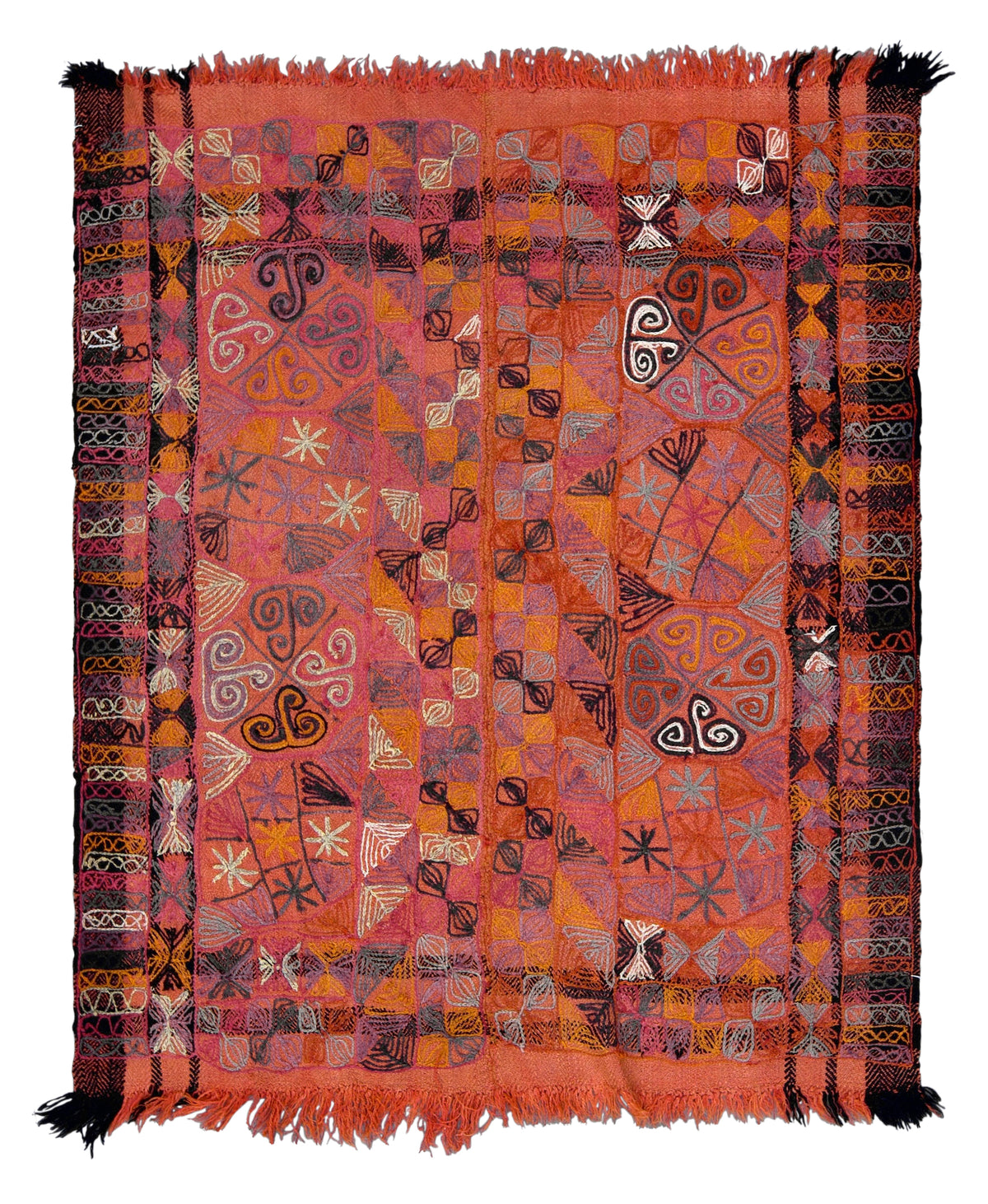 Alodia - Multi Color Turkish Kilim Rug - kudenrugs