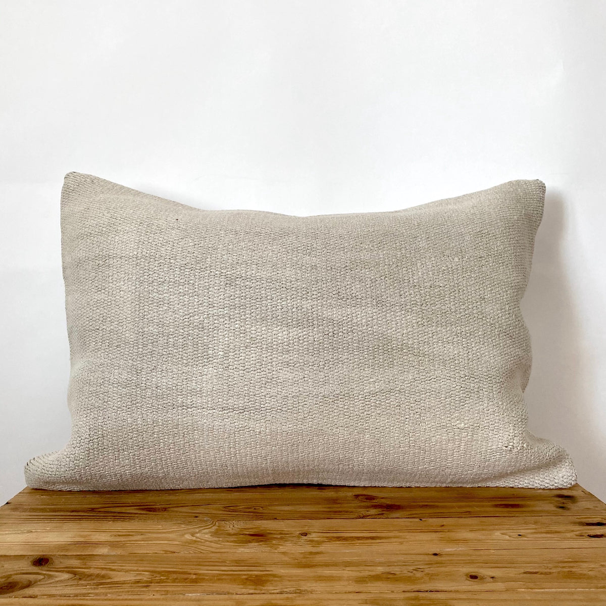 Fionna - Beige Hemp Pillow Cover - kudenrugs