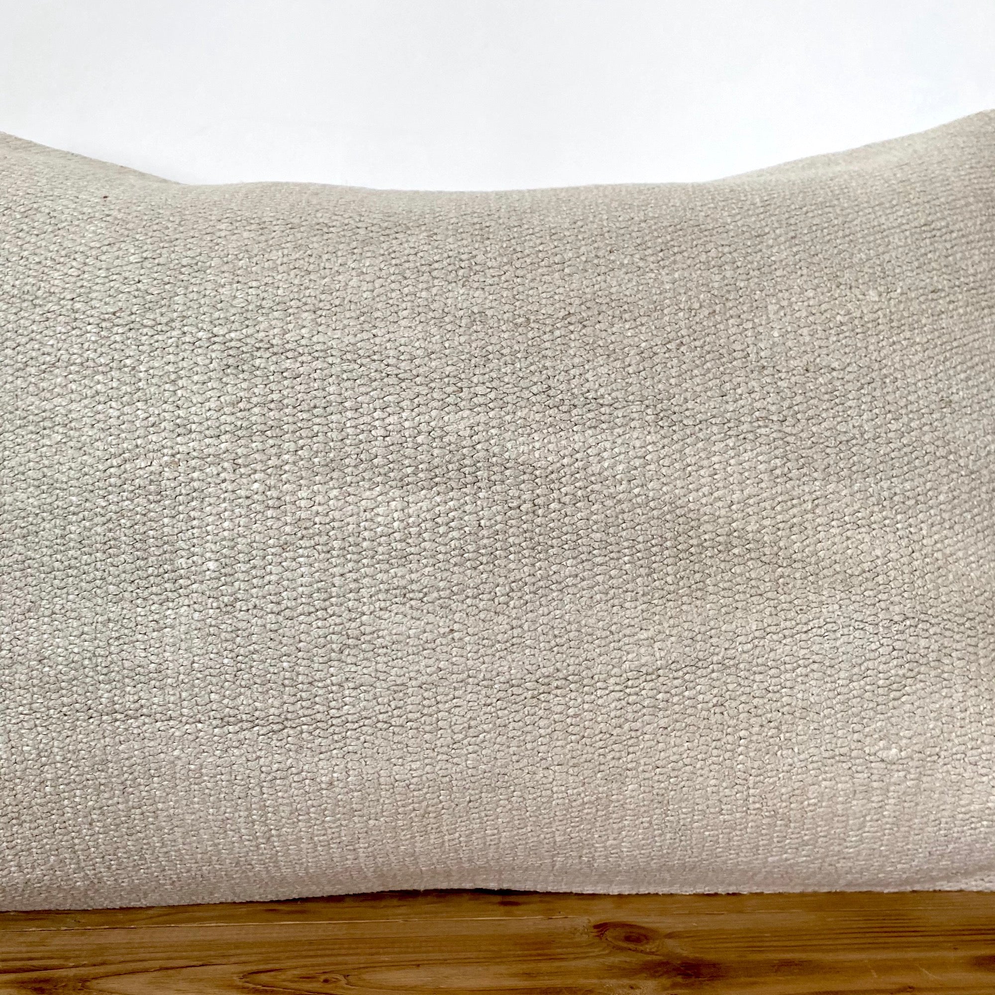 Fionna - Beige Hemp Pillow Cover - kudenrugs