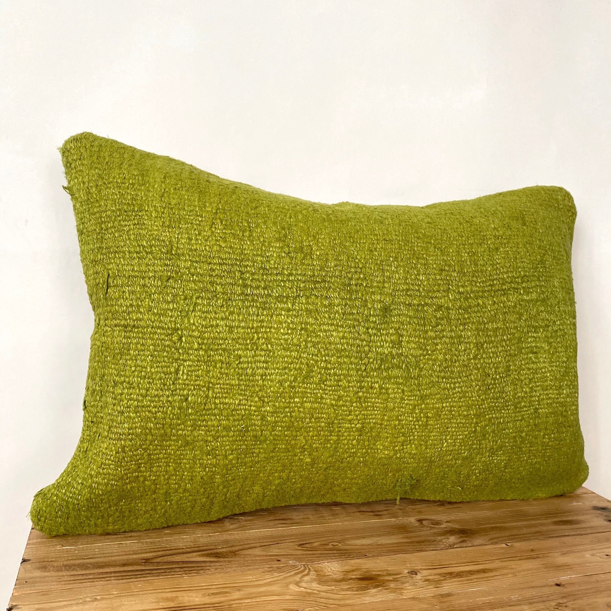 Gemmina - Olive Green Hemp Pillow Cover - kudenrugs