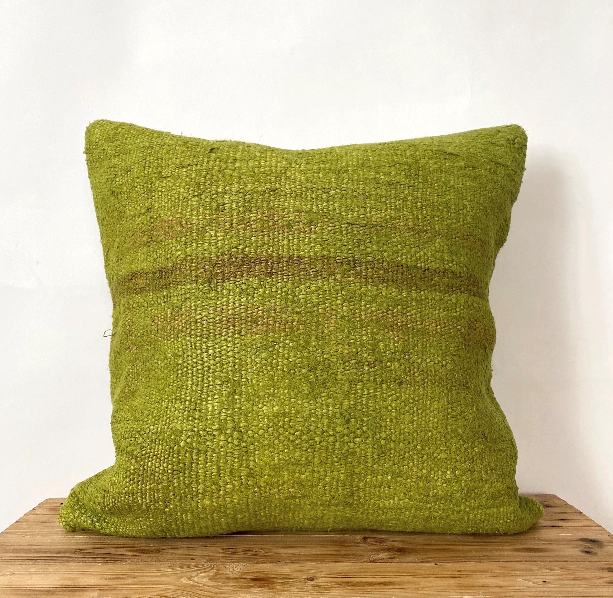 Gevah - Olive Green Hemp Pillow Cover - kudenrugs