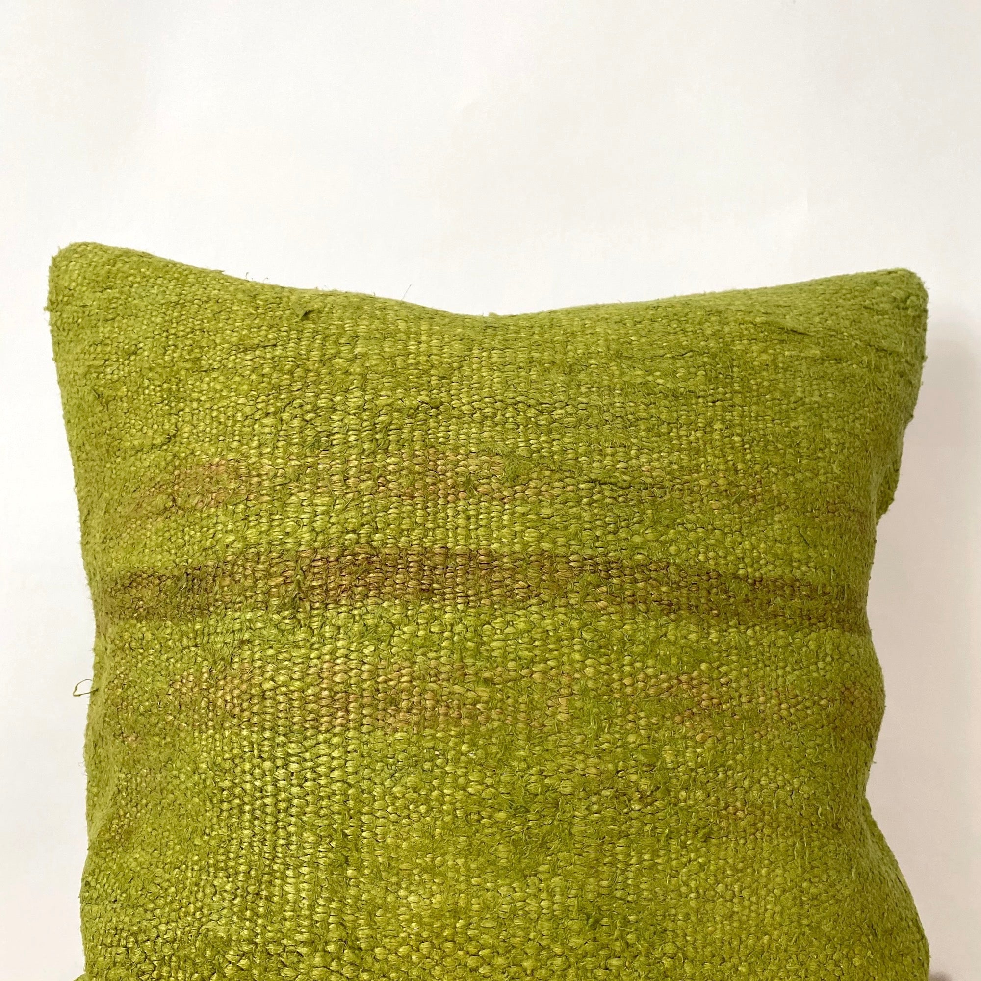Gevah - Olive Green Hemp Pillow Cover - kudenrugs