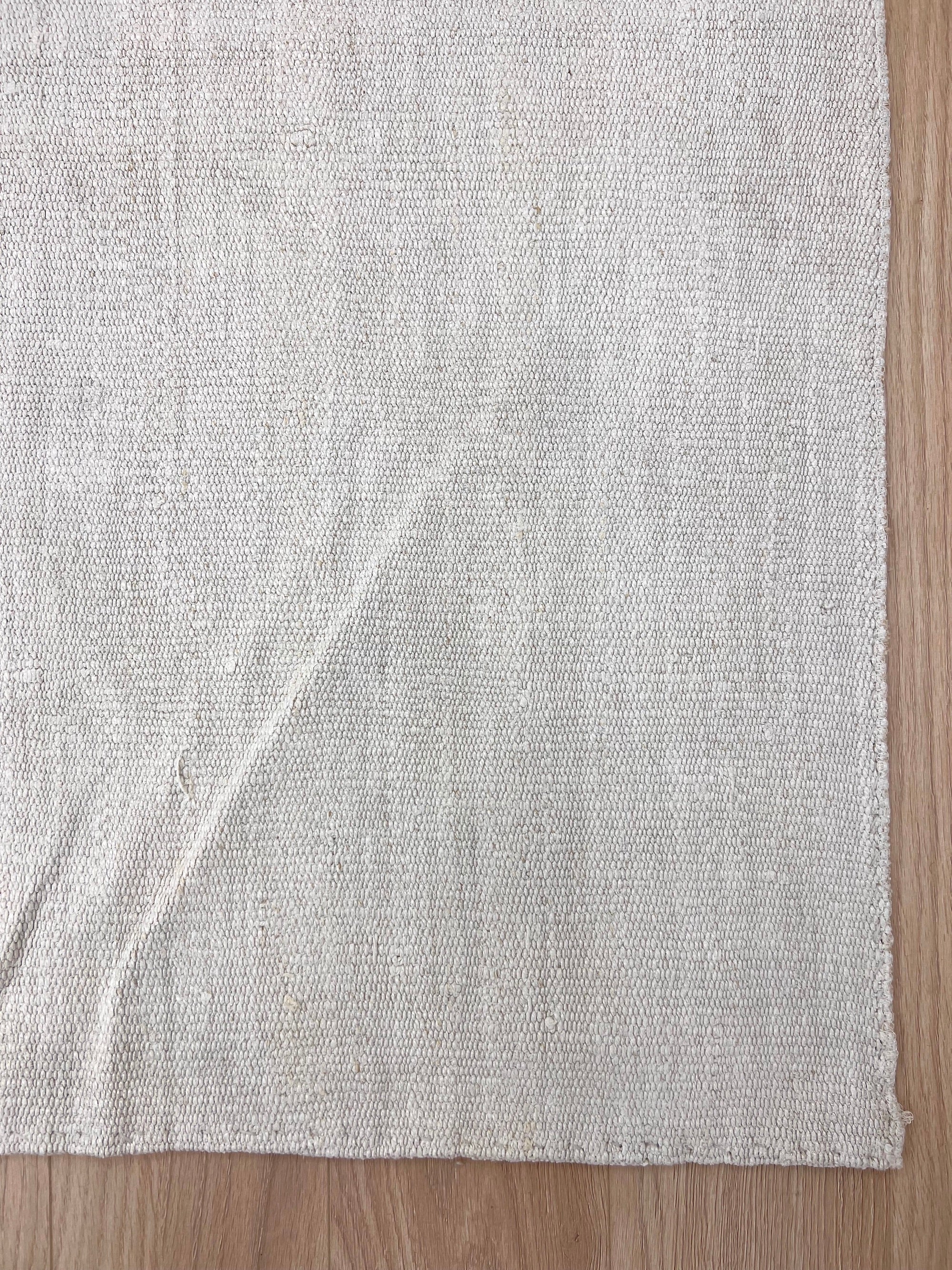 Zagir - White Hemp Rug - kudenrugs
