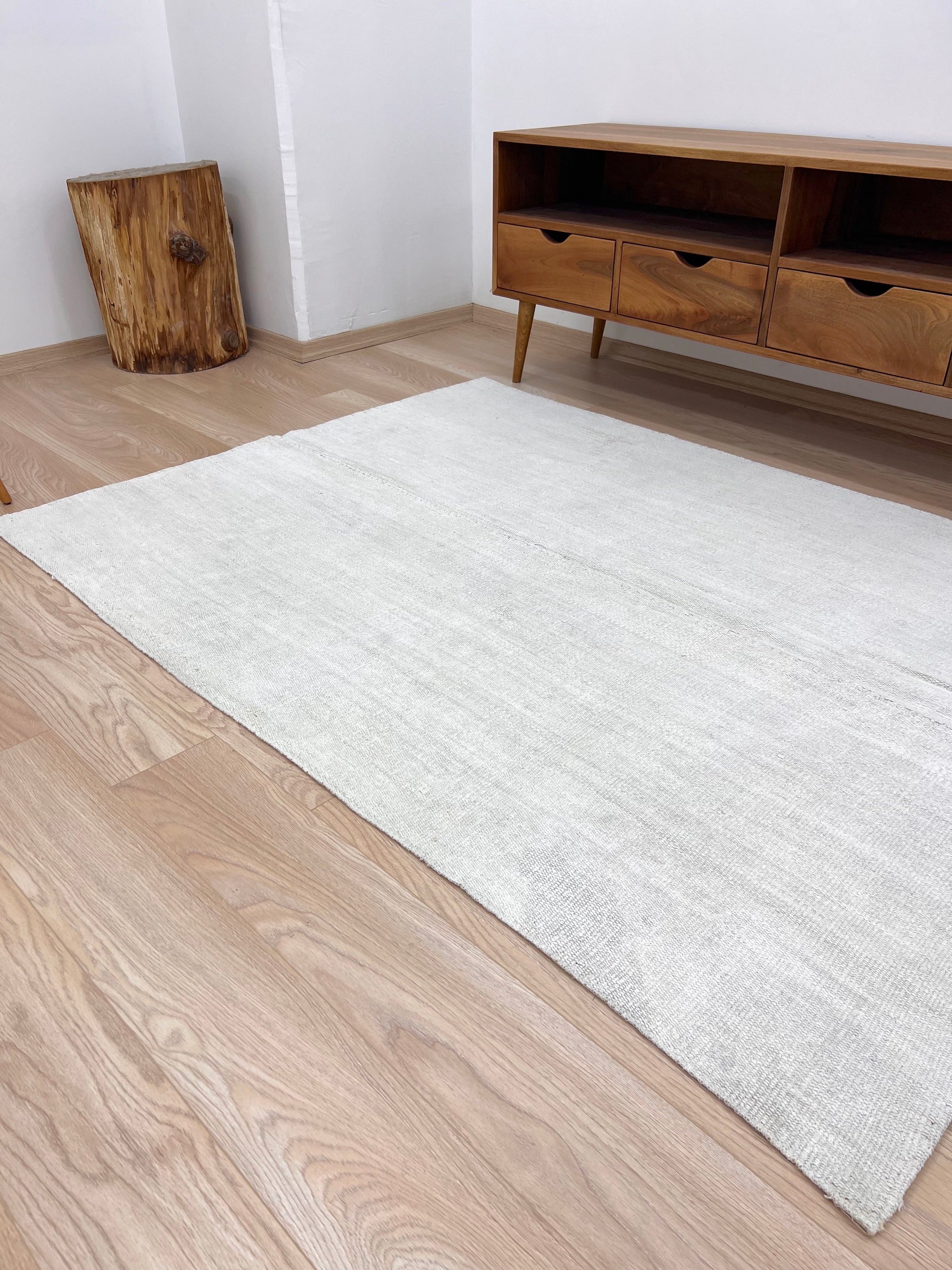 Zagir - White Hemp Rug - kudenrugs