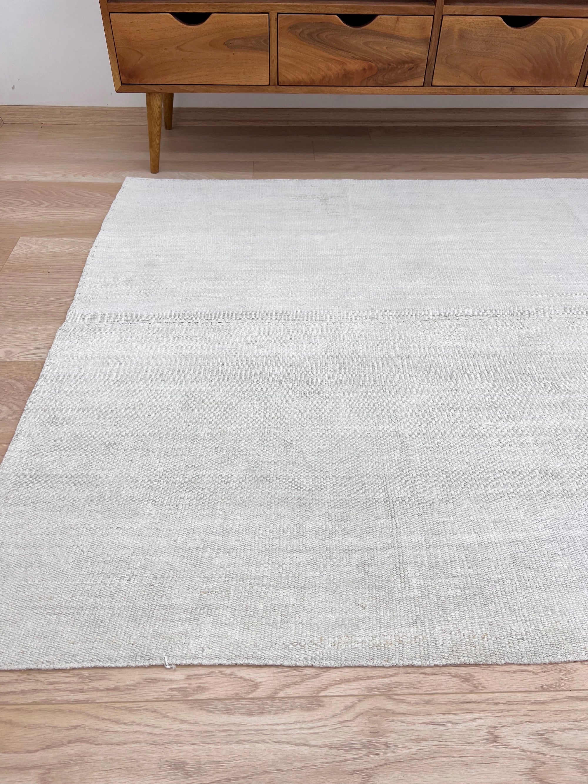 Zagir - White Hemp Rug - kudenrugs