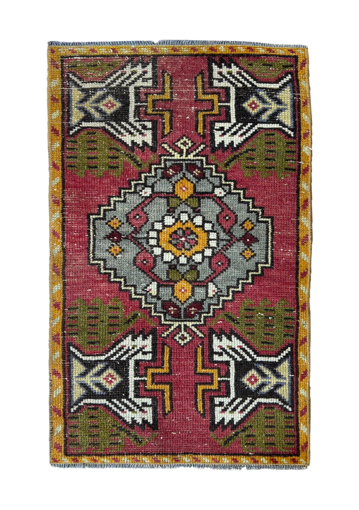 Adelina - Vintage Mini Pink Area Rug - kudenrugs