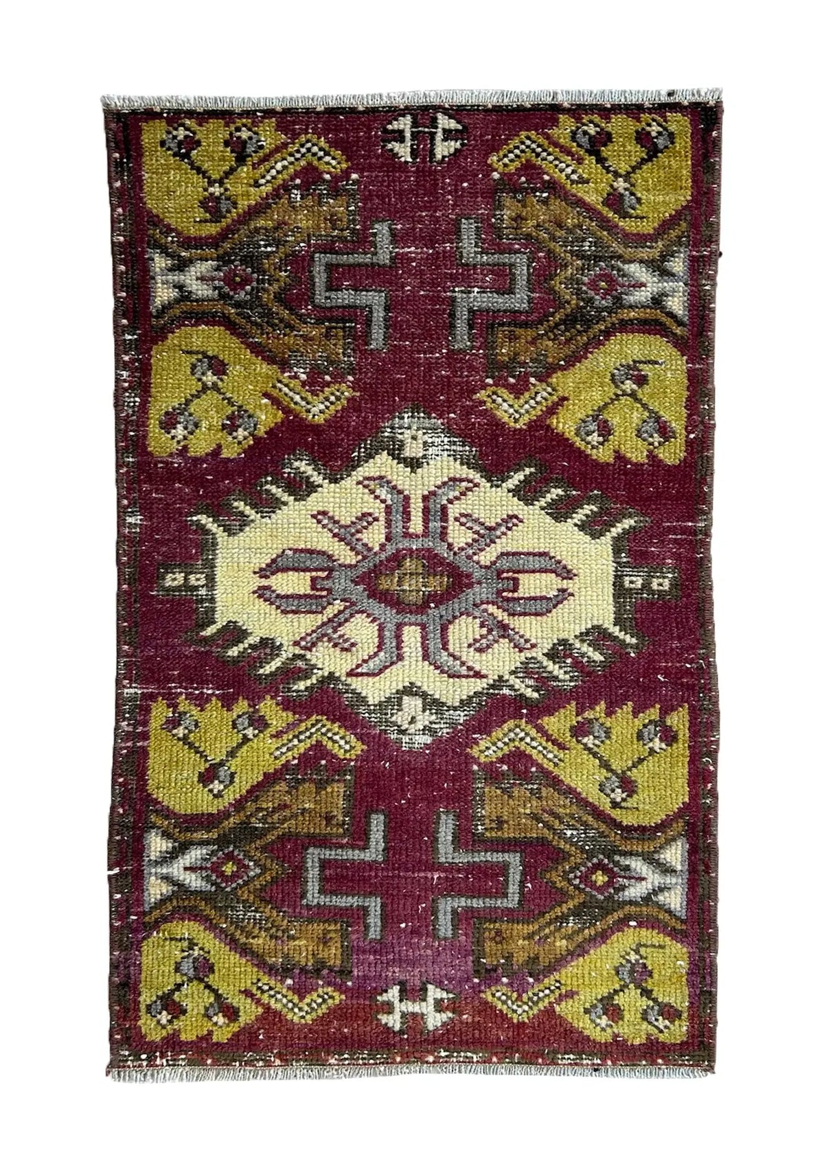 Agatha - Vintage Mini Pink Area Rug - kudenrugs